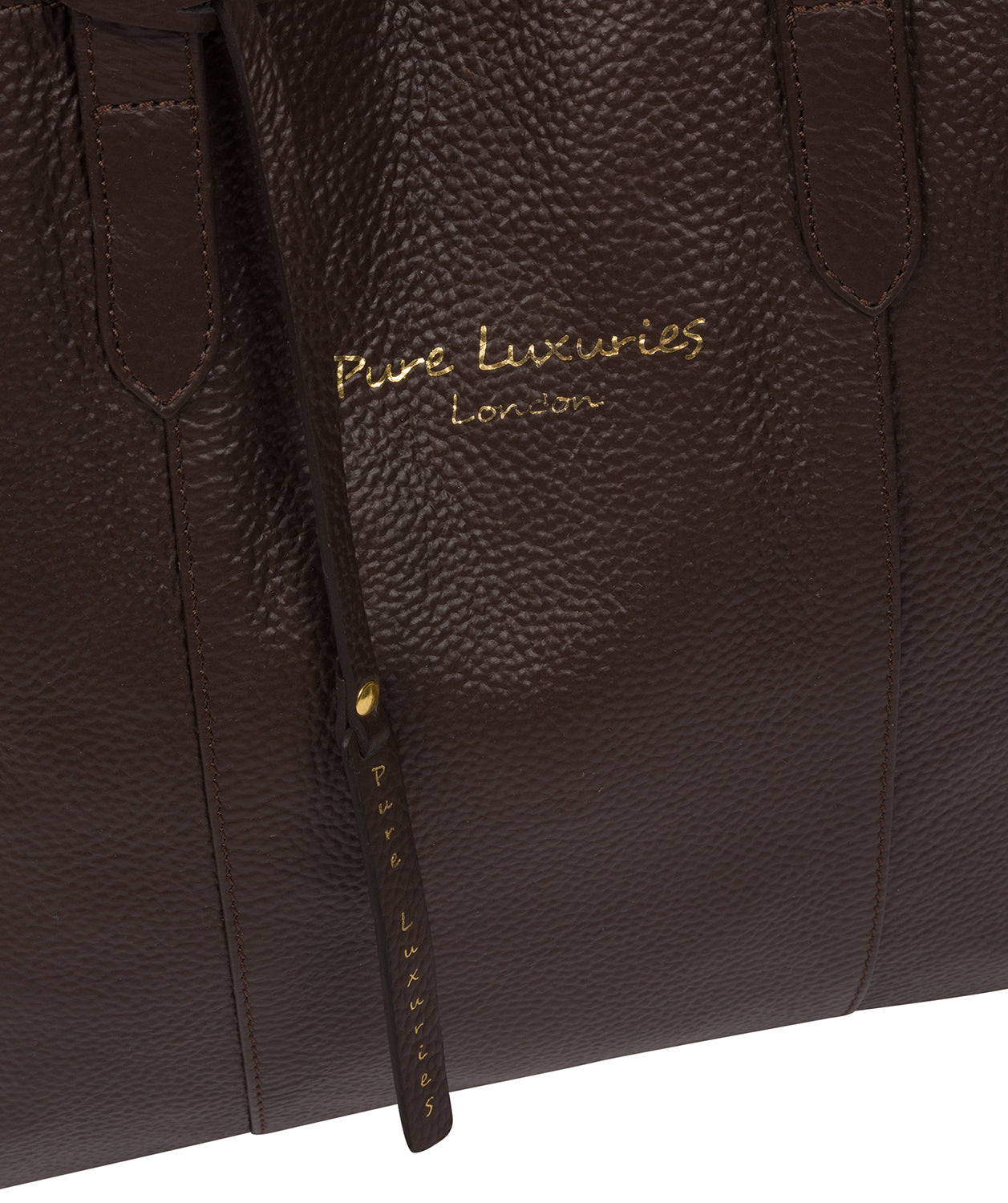 'Hedda' Chocolate Leather Tote Bag image 6