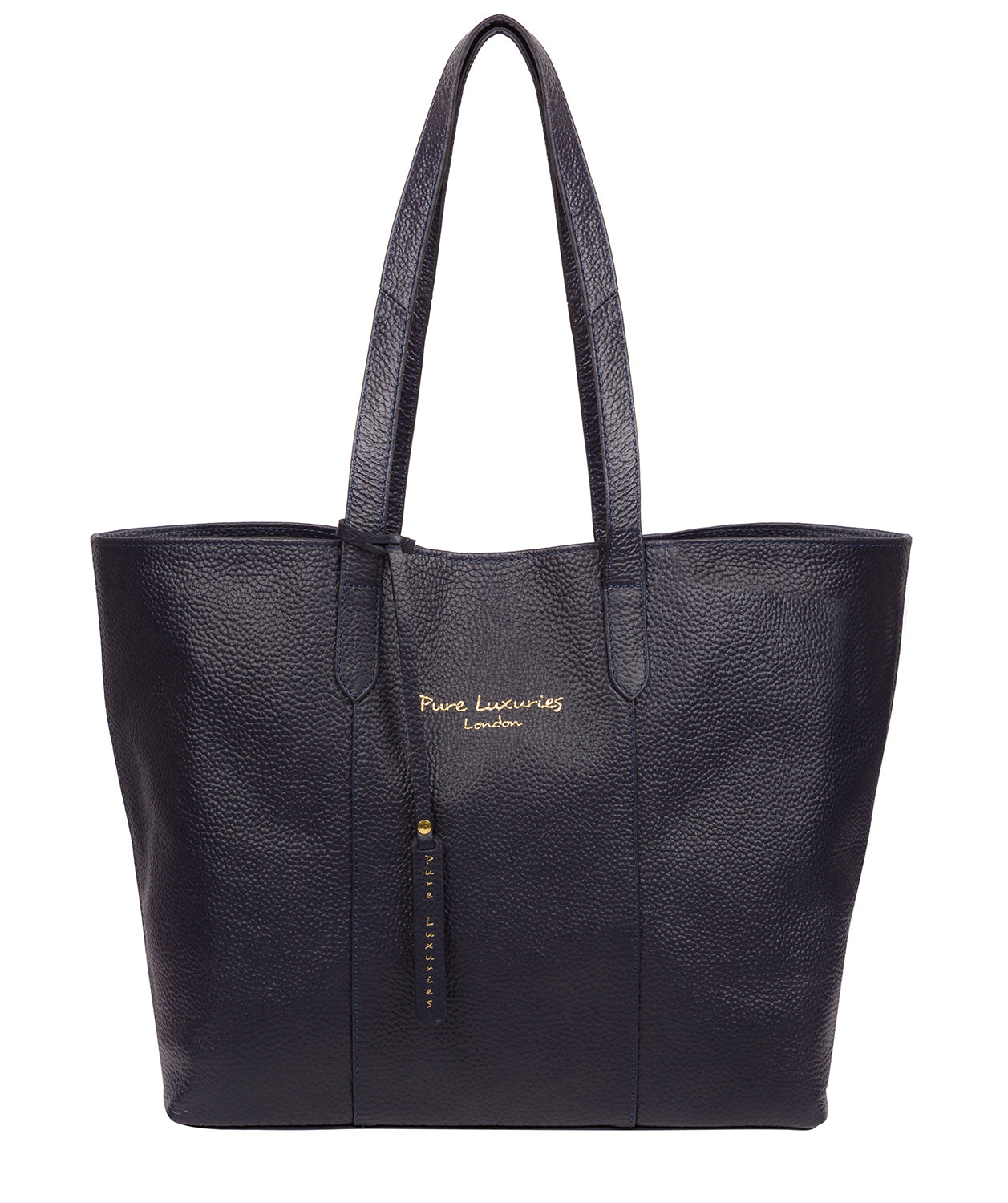 'Hedda' Ink Leather Tote Bag Pure Luxuries London