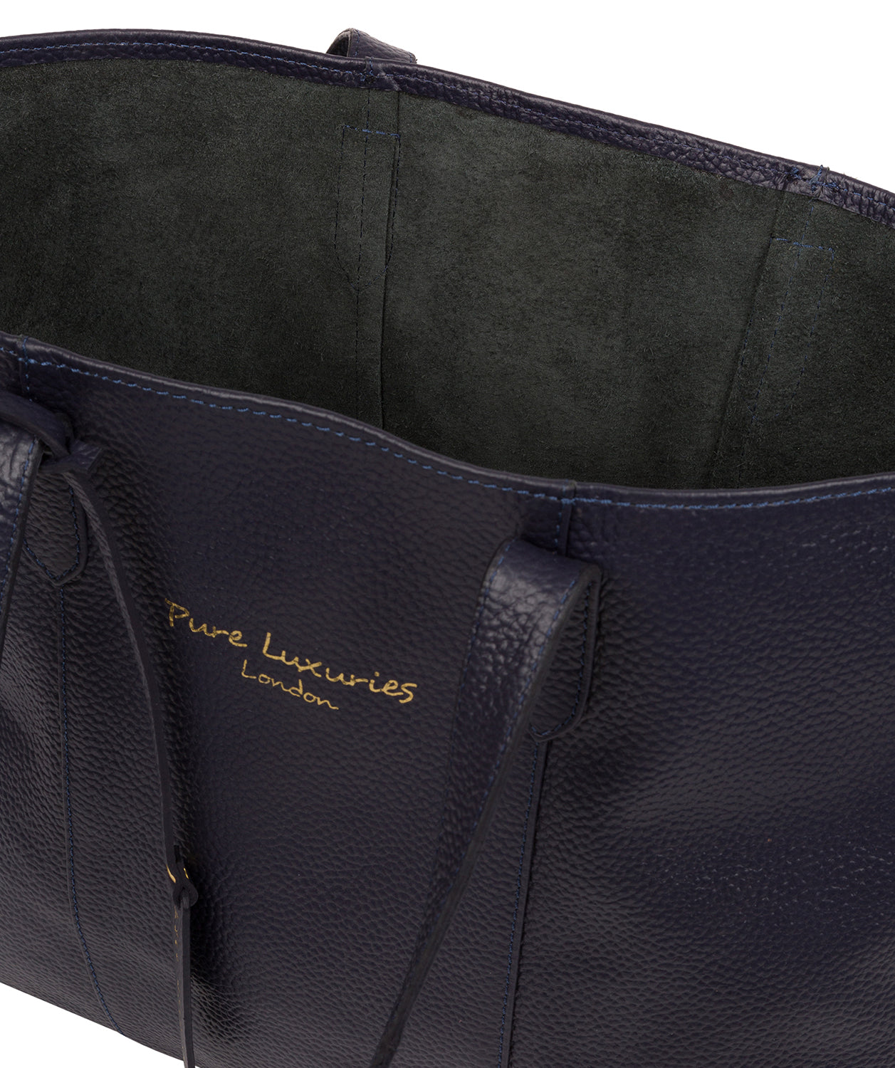 'Hedda' Ink Leather Tote Bag Pure Luxuries London