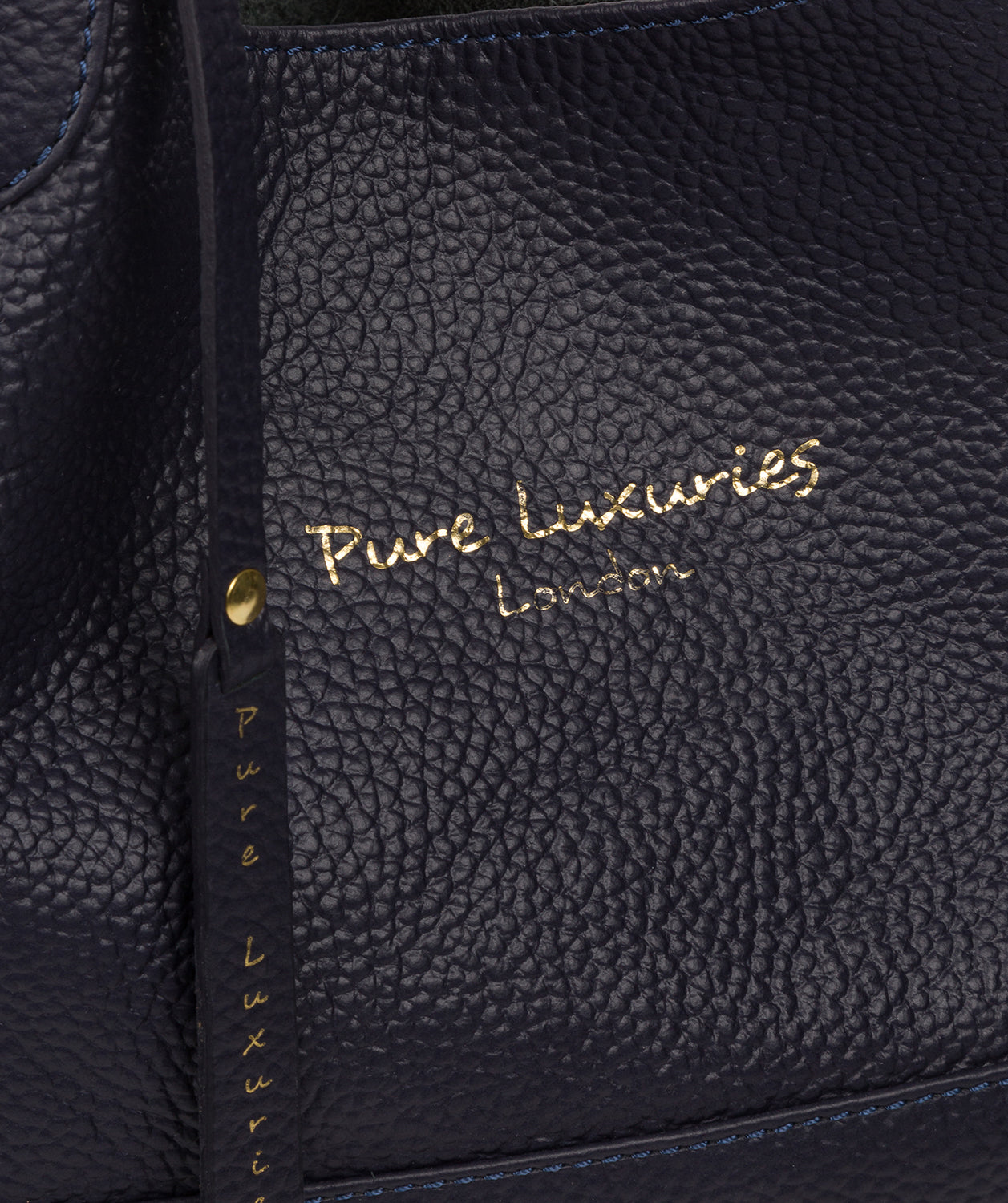 'Hedda' Ink Leather Tote Bag Pure Luxuries London