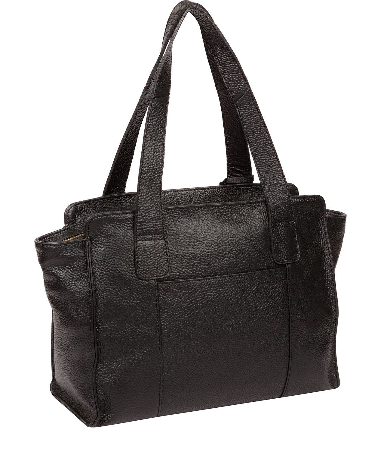 'Alexandra' Black Leather Handbag Pure Luxuries London