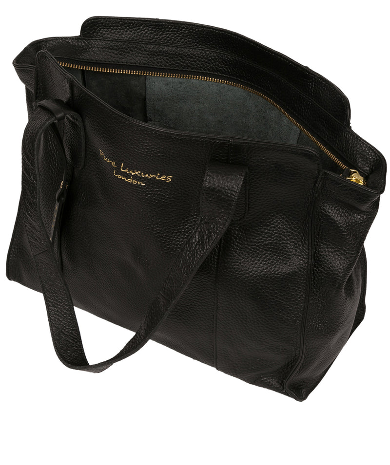 'Alexandra' Black Leather Handbag