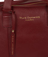 'Alexandra' Red Leather Handbag Pure Luxuries London