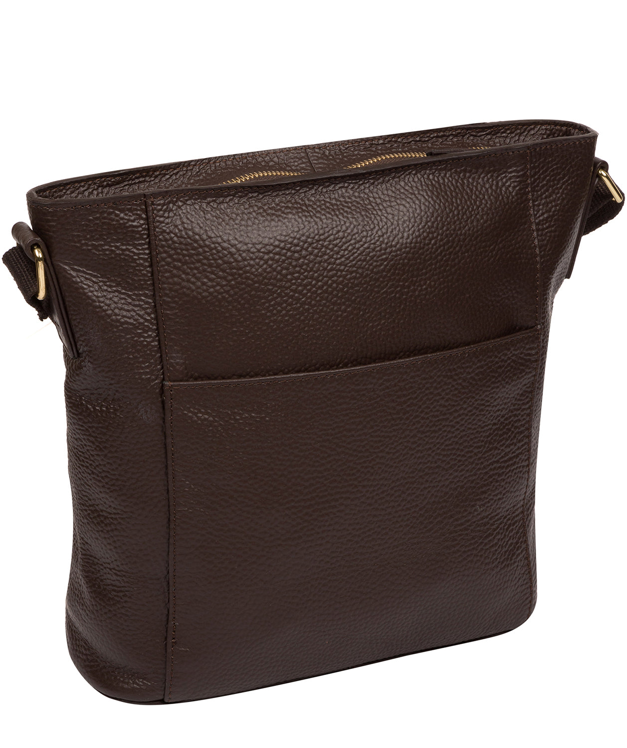 'Tamzin' Chocolate Leather Shoulder Bag Pure Luxuries London