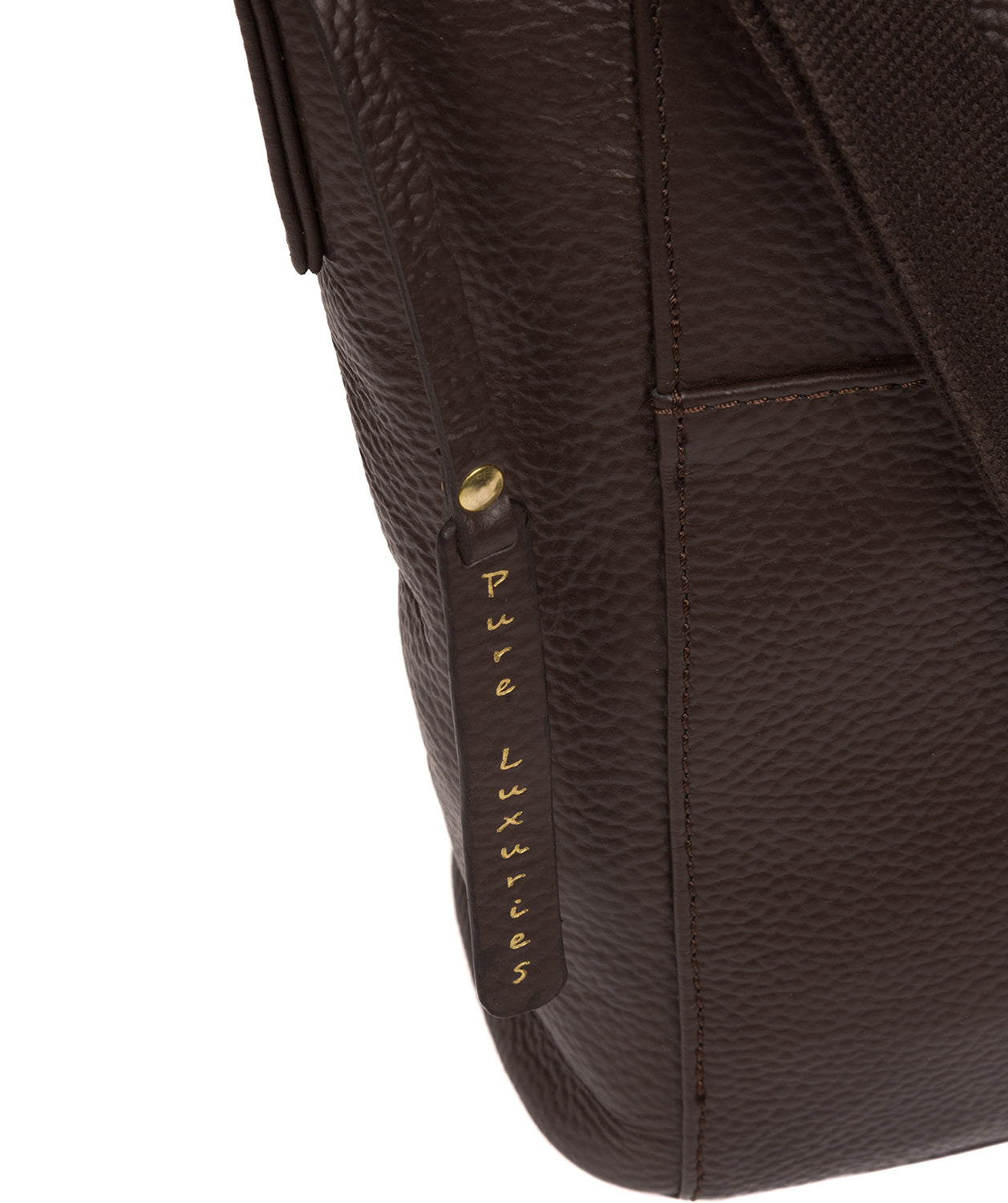 'Tamzin' Chocolate Leather Shoulder Bag Pure Luxuries London
