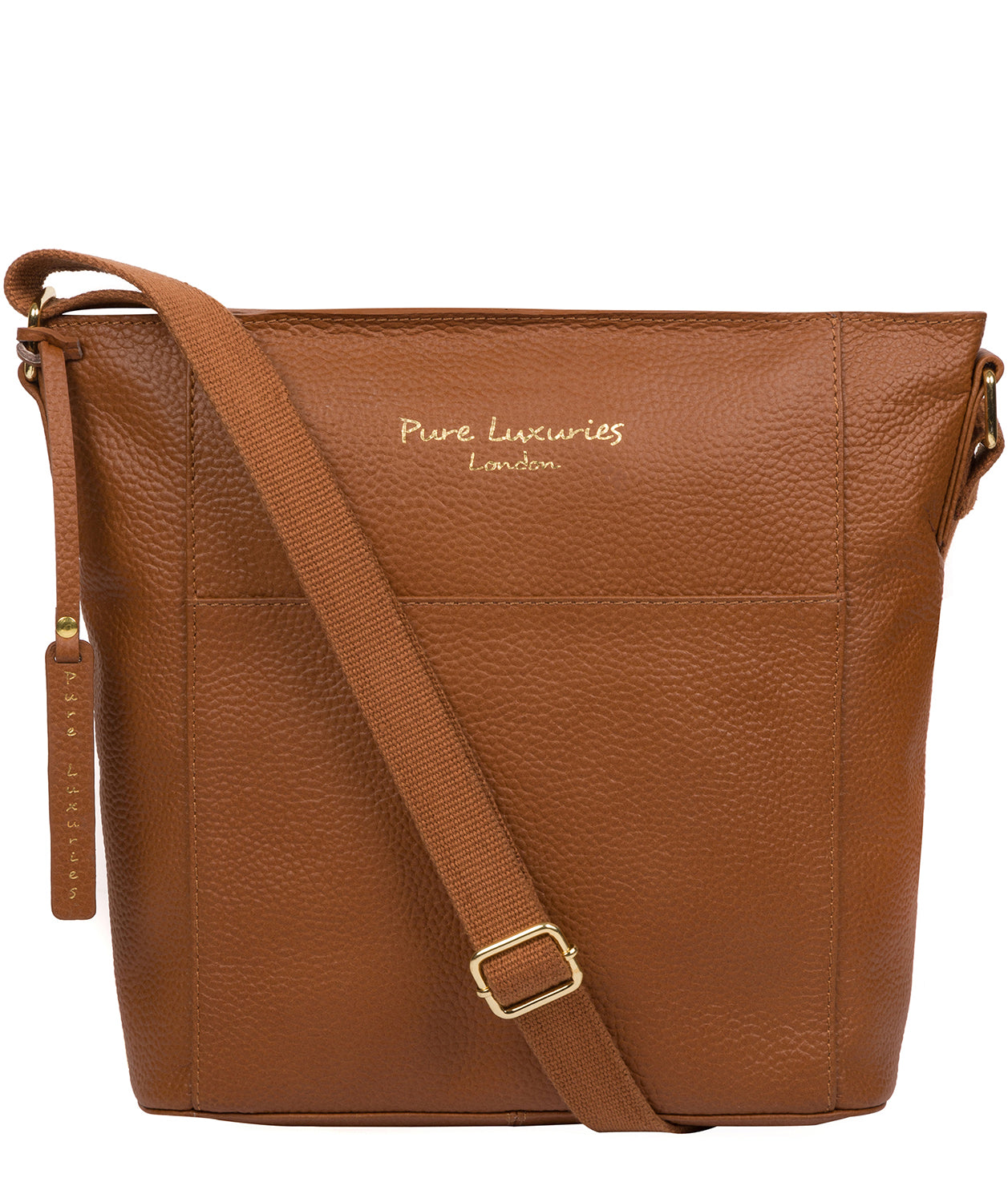 'Tamzin' Tan Leather Shoulder Bag Pure Luxuries London