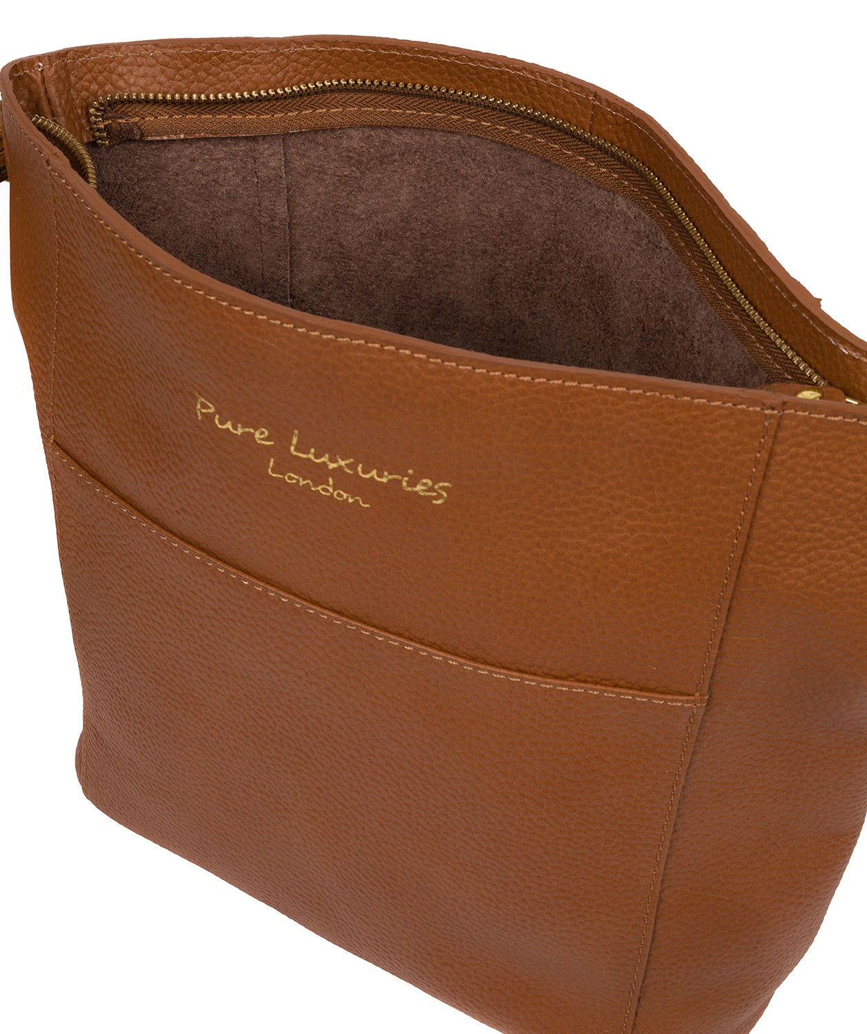 'Tamzin' Tan Leather Shoulder Bag Pure Luxuries London