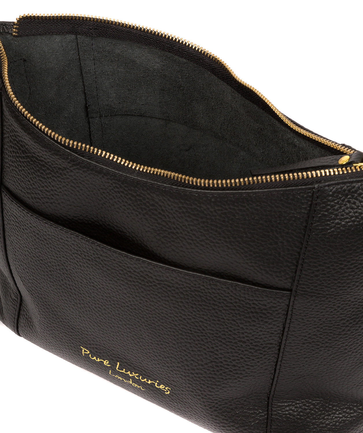 'Lachele' Black Leather Shoulder Bag image 4
