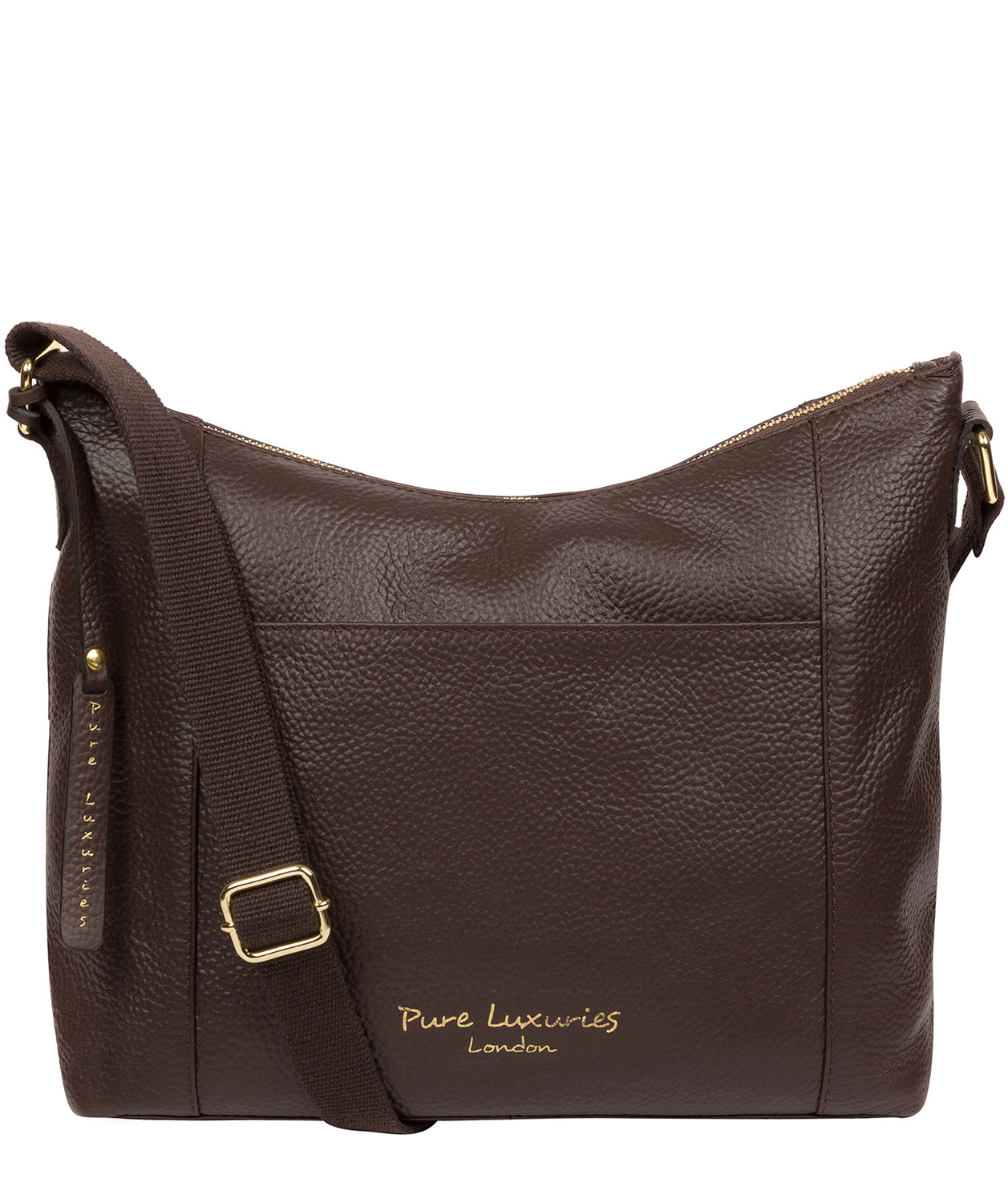 'Lachele' Chocolate Leather Shoulder Bag image 1