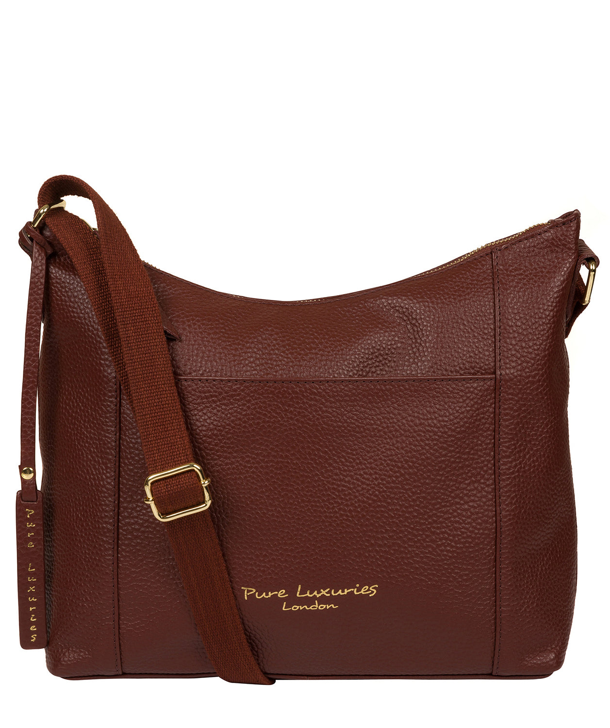 'Lachele' Cognac Leather Shoulder Bag image 1