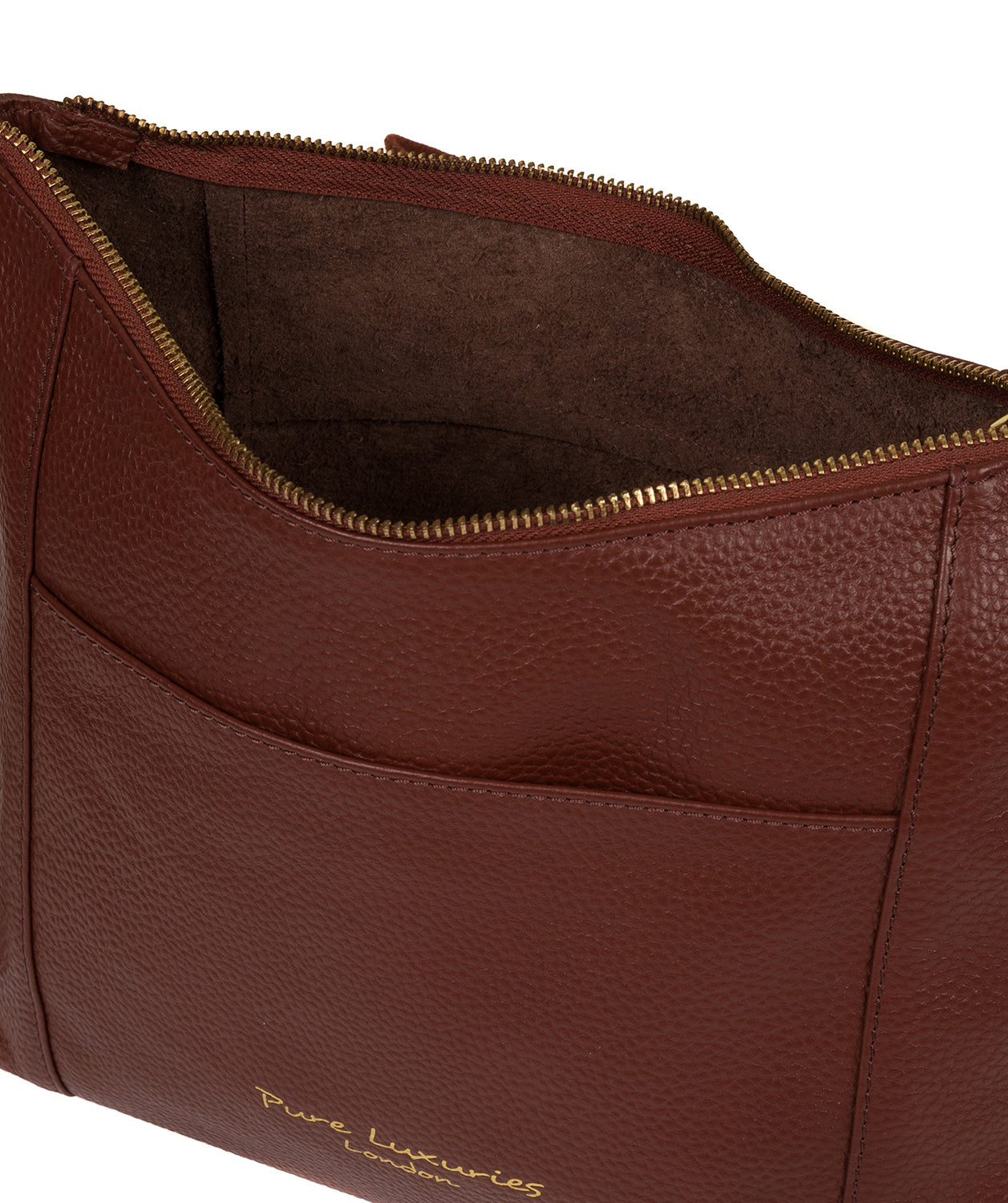 'Lachele' Cognac Leather Shoulder Bag image 4