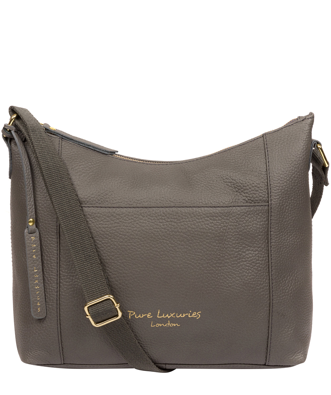 'Lachele' Grey Leather Shoulder Bag image 1