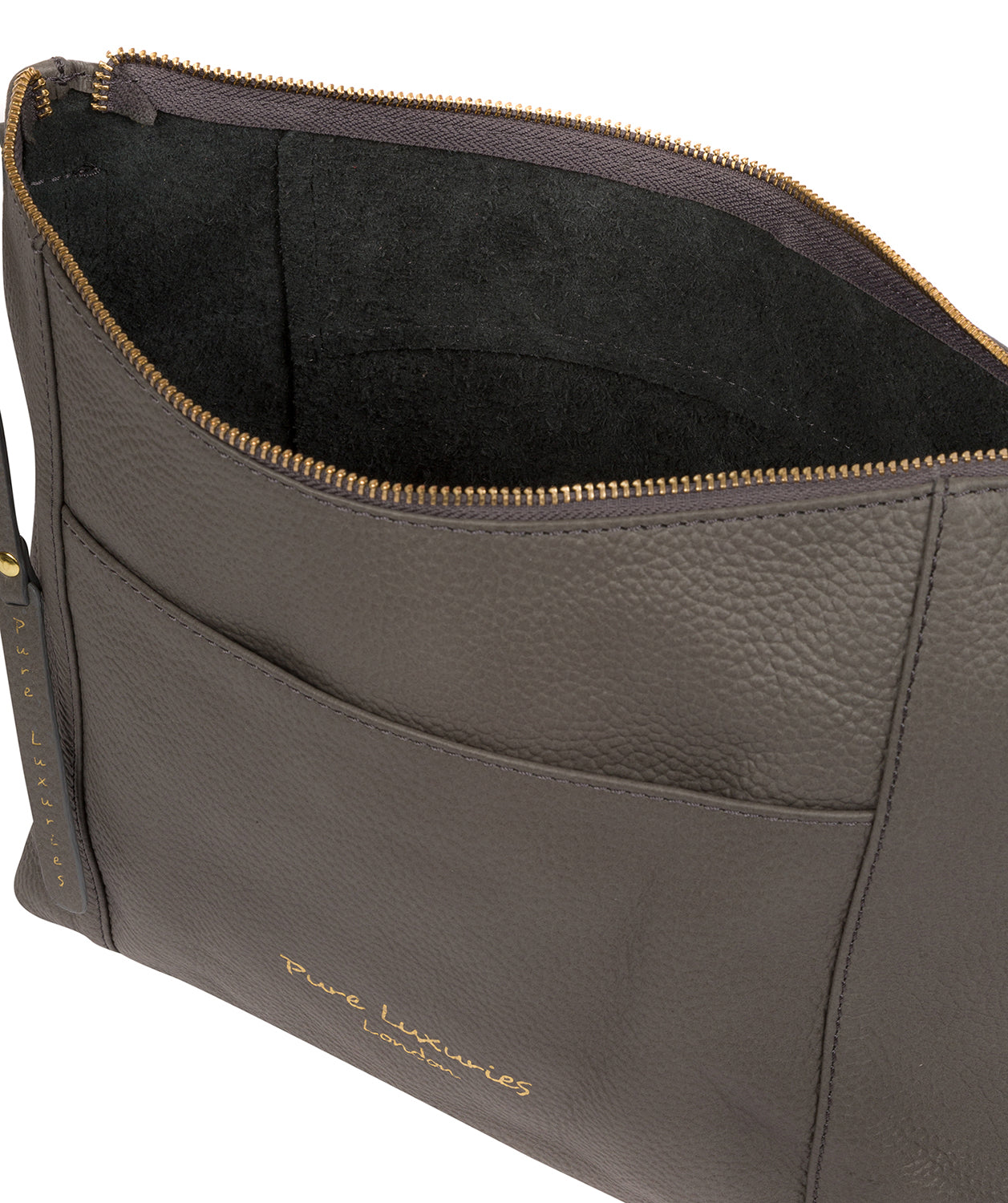 'Lachele' Grey Leather Shoulder Bag image 4