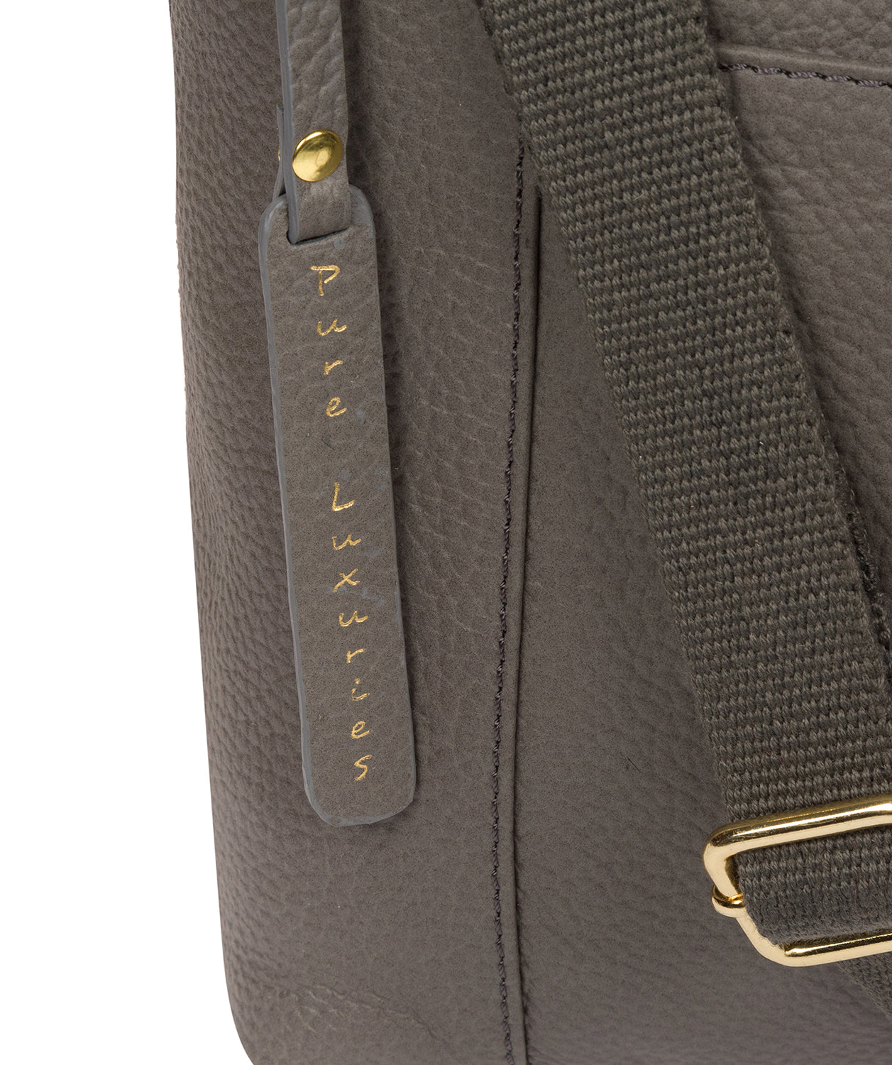 'Lachele' Grey Leather Shoulder Bag Pure Luxuries London