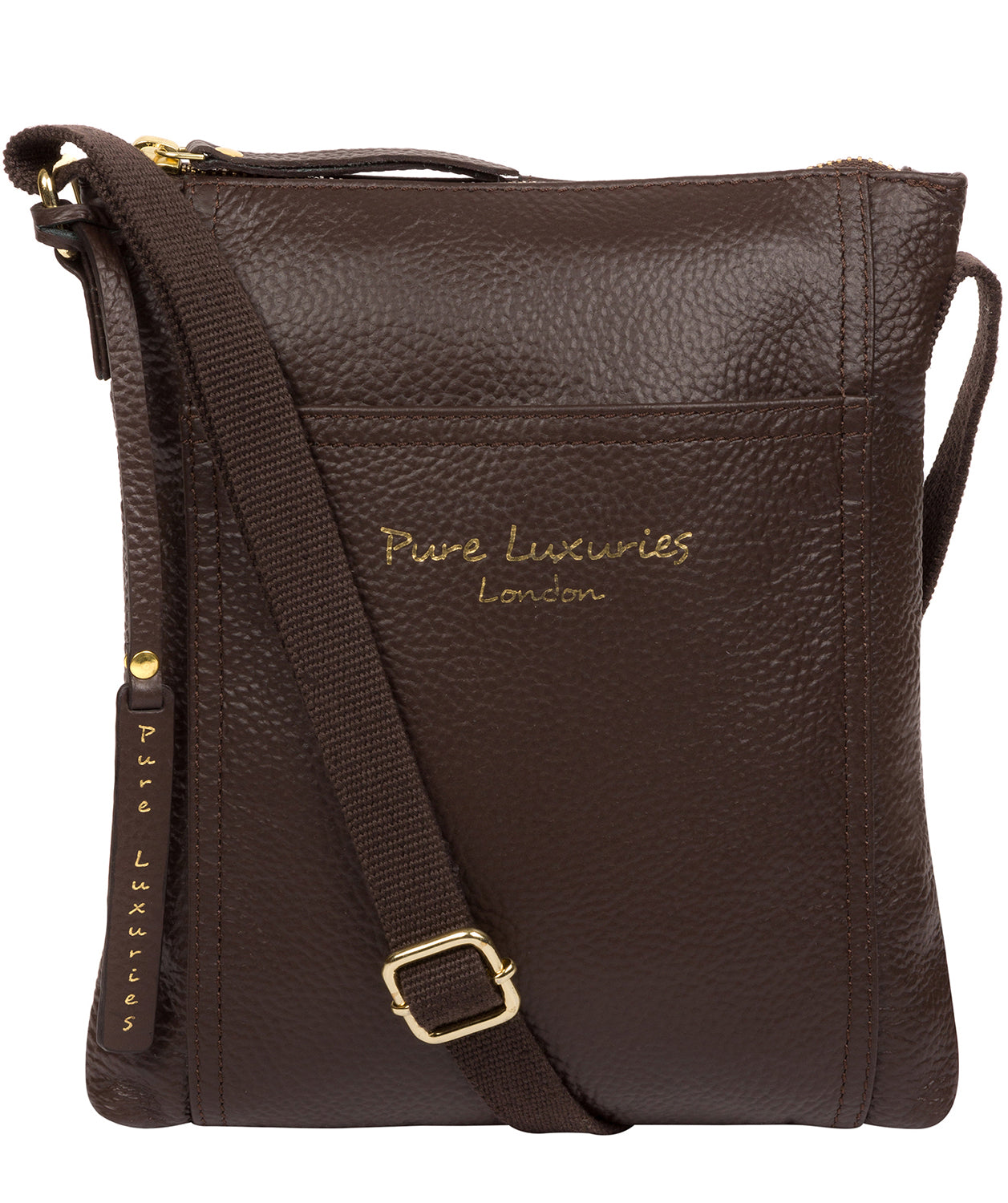 'Belinda' Chocolate Leather Cross Body Bag image 1