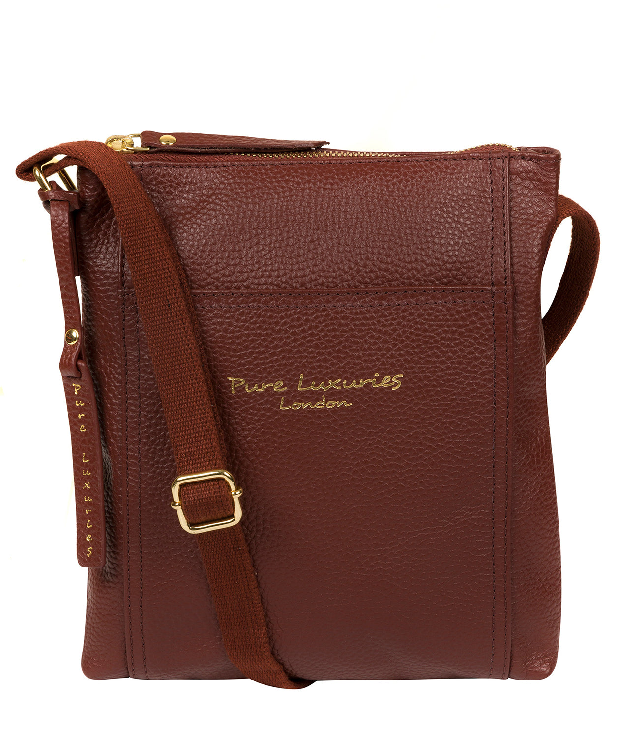 'Belinda' Cognac' Leather Cross Body Bag image 1