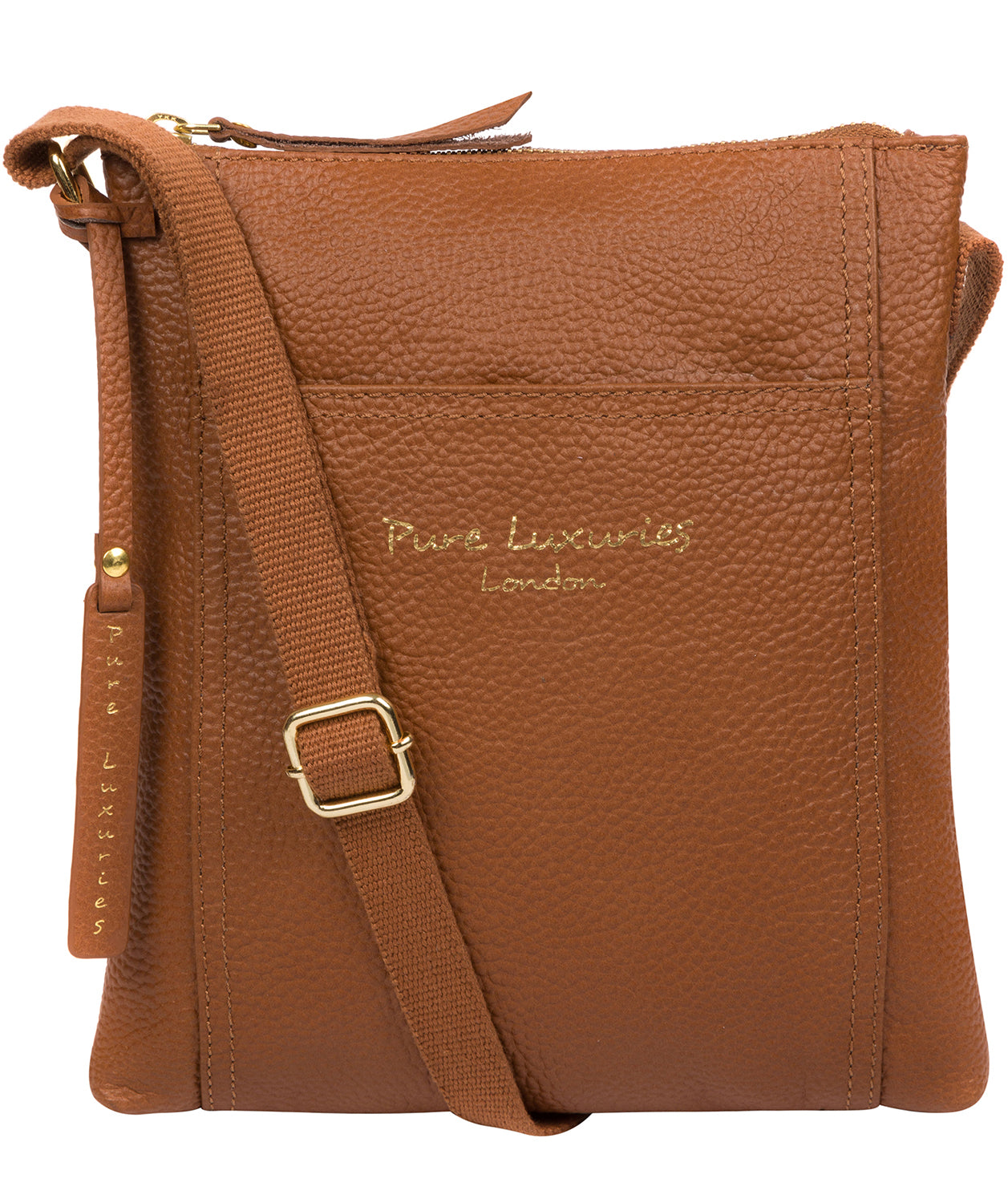 'Belinda' Tan Leather Cross Body Bag image 1