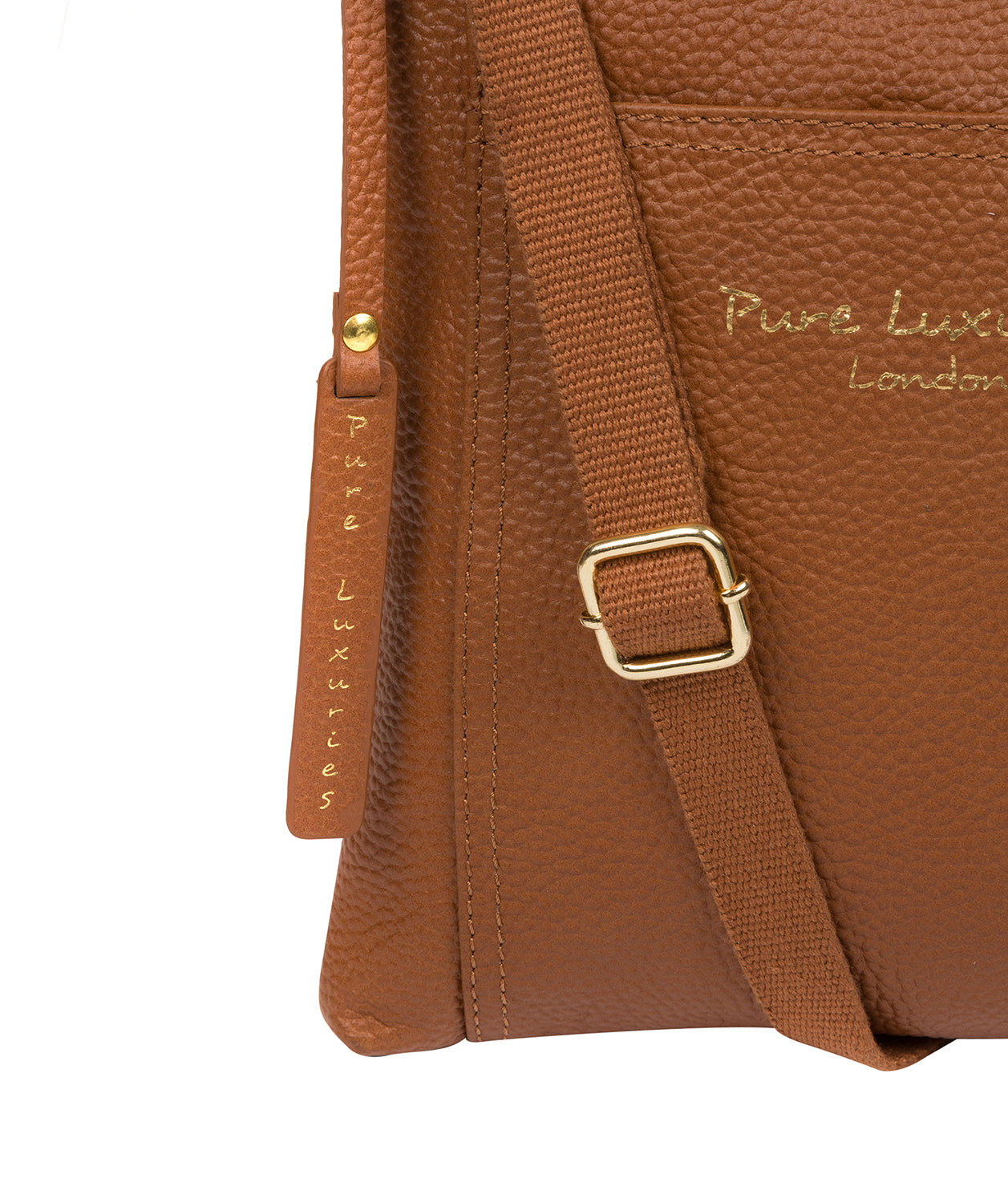 'Belinda' Tan Leather Cross Body Bag image 5