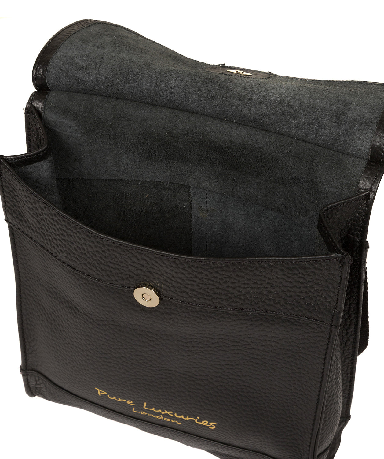 'Lea' Black Leather Cross Body Bag image 4