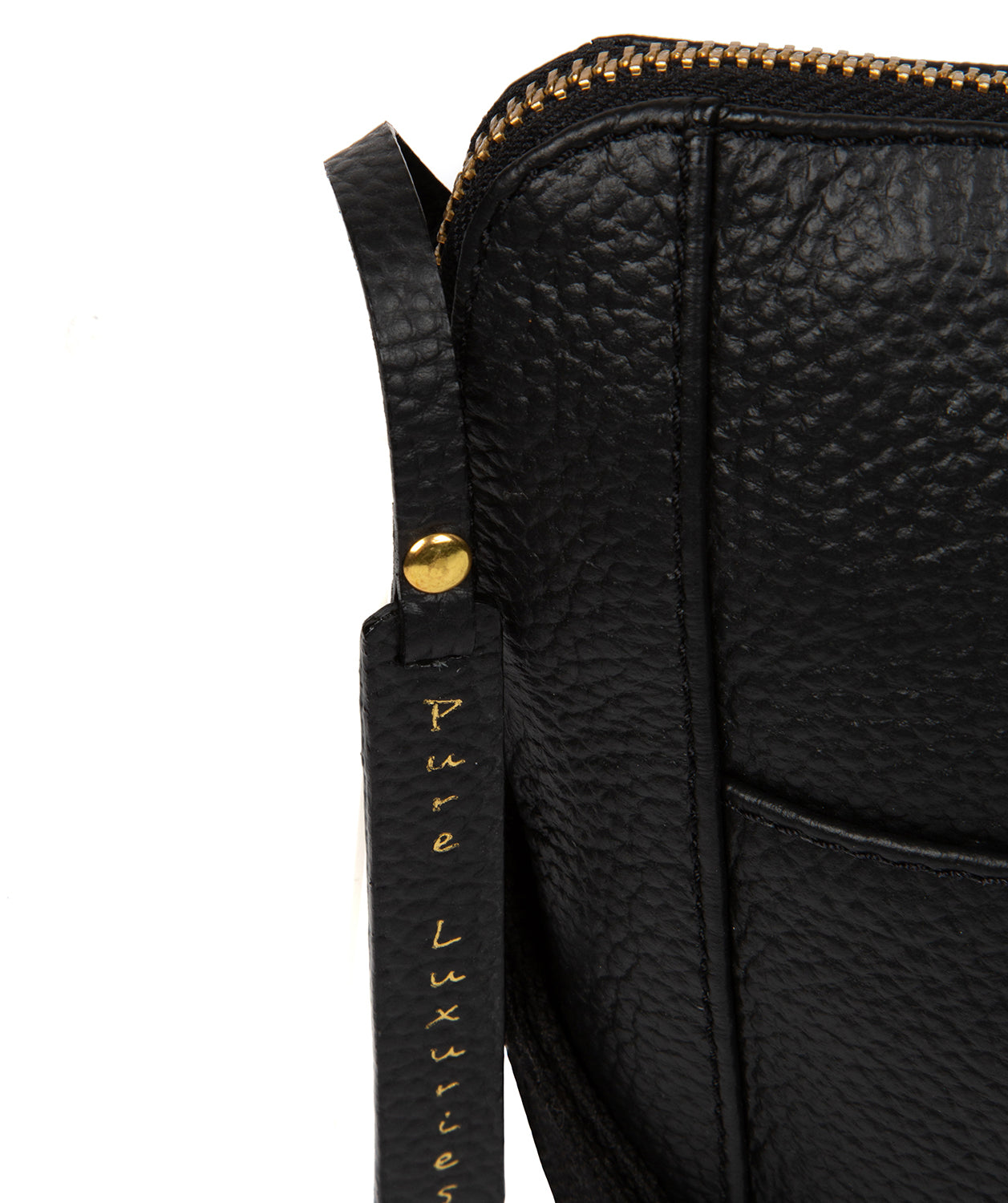 'Maisie' Black Leather Cross Body Bag