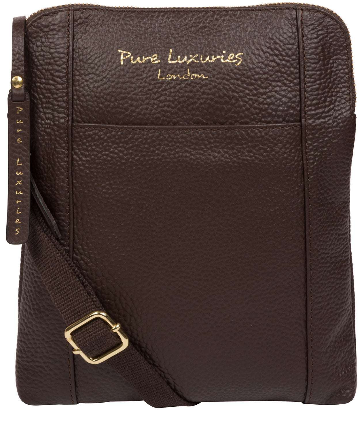 'Maisie' Chocolate Leather Cross Body Bag image 1