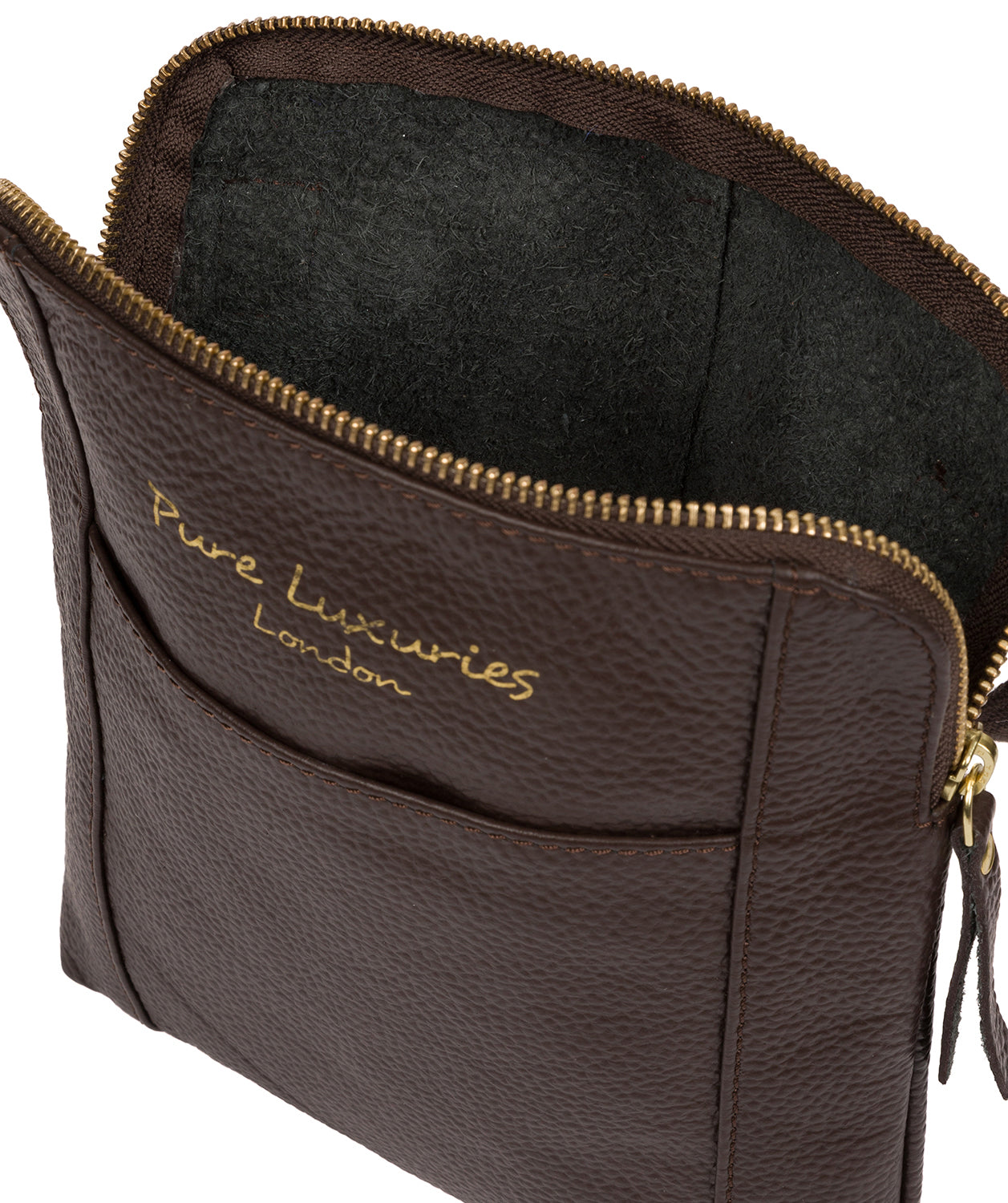 'Maisie' Chocolate Leather Cross Body Bag image 4