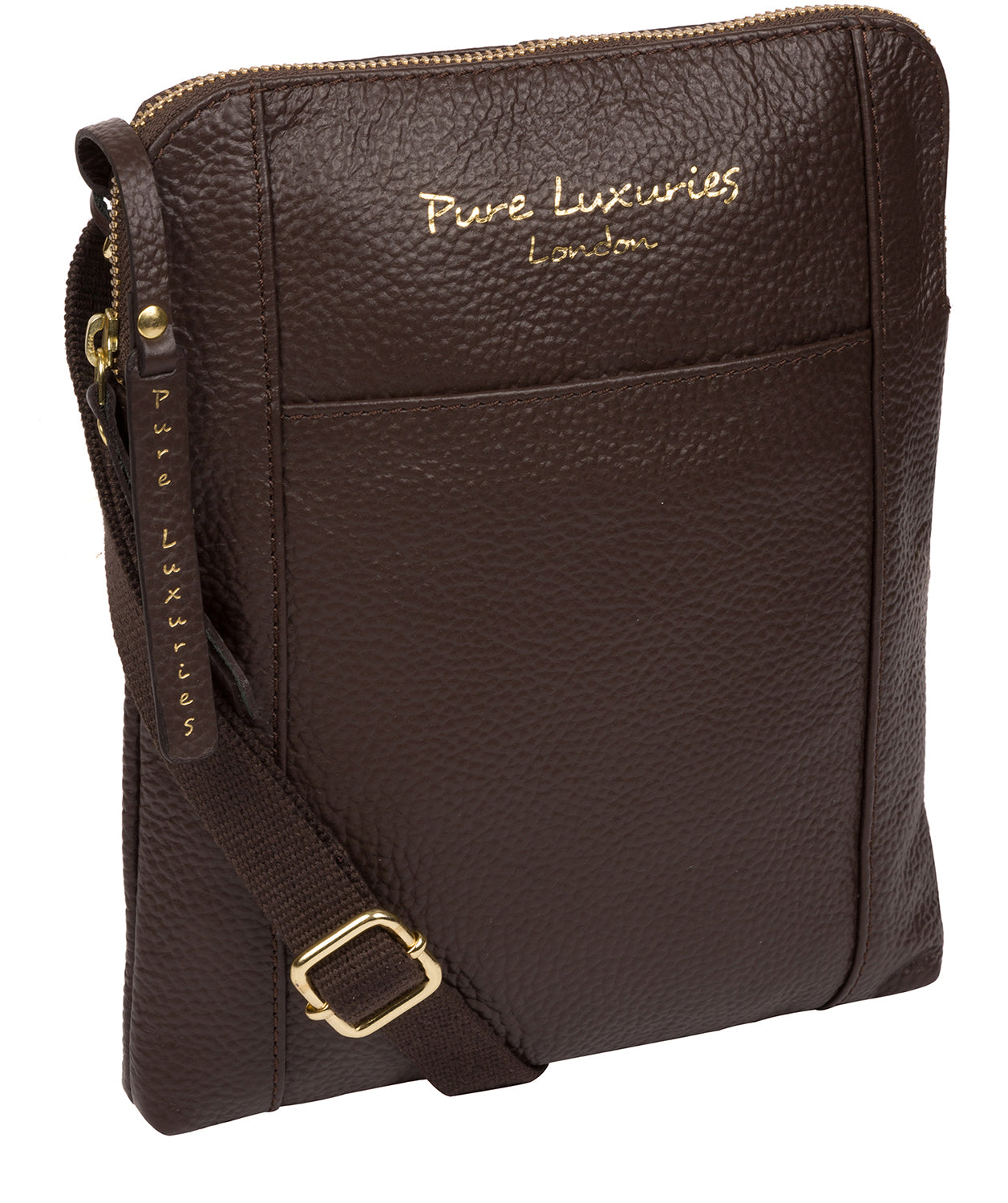 'Maisie' Chocolate Leather Cross Body Bag image 5