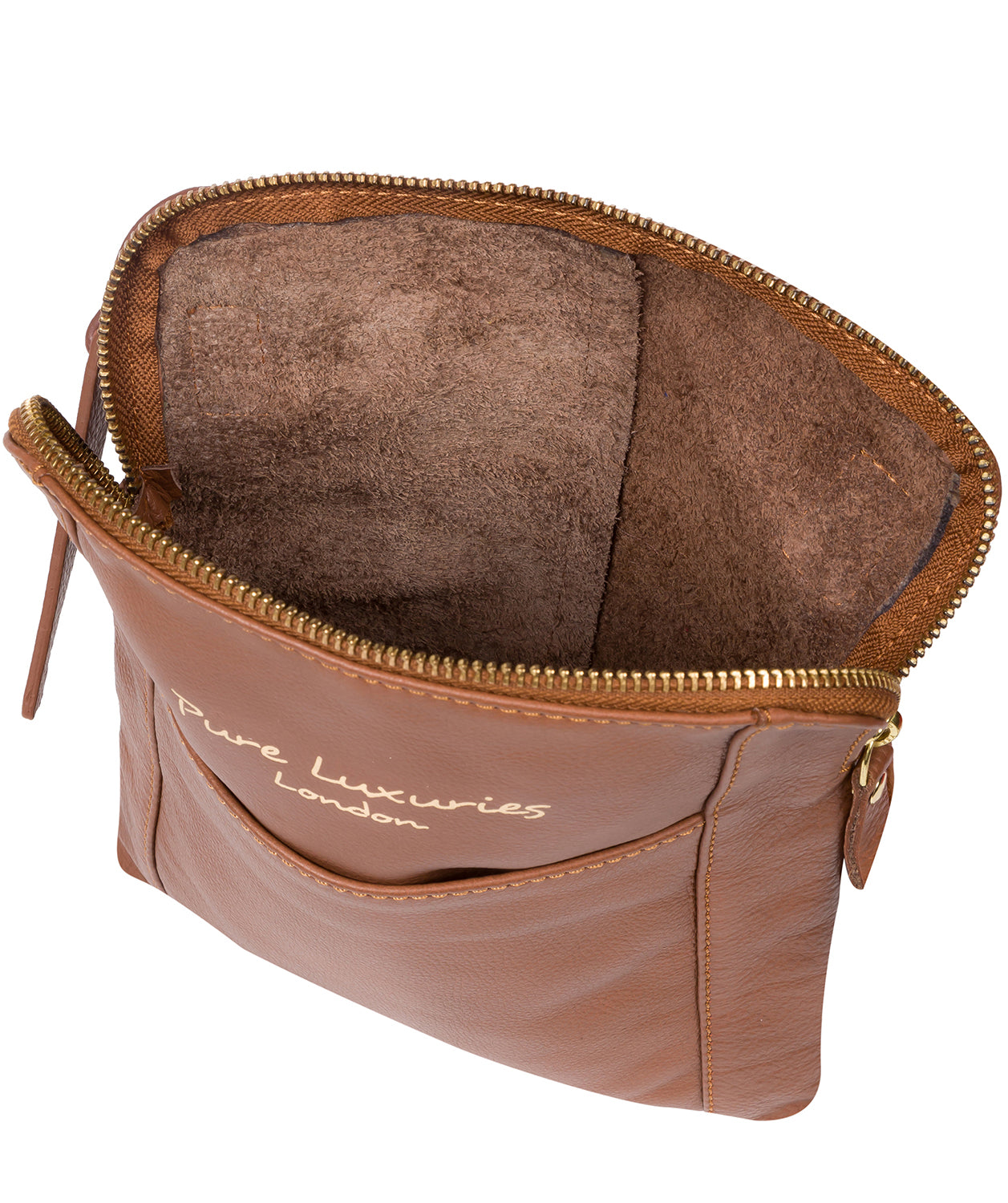 'Maisie' Tan Leather Cross Body Bag