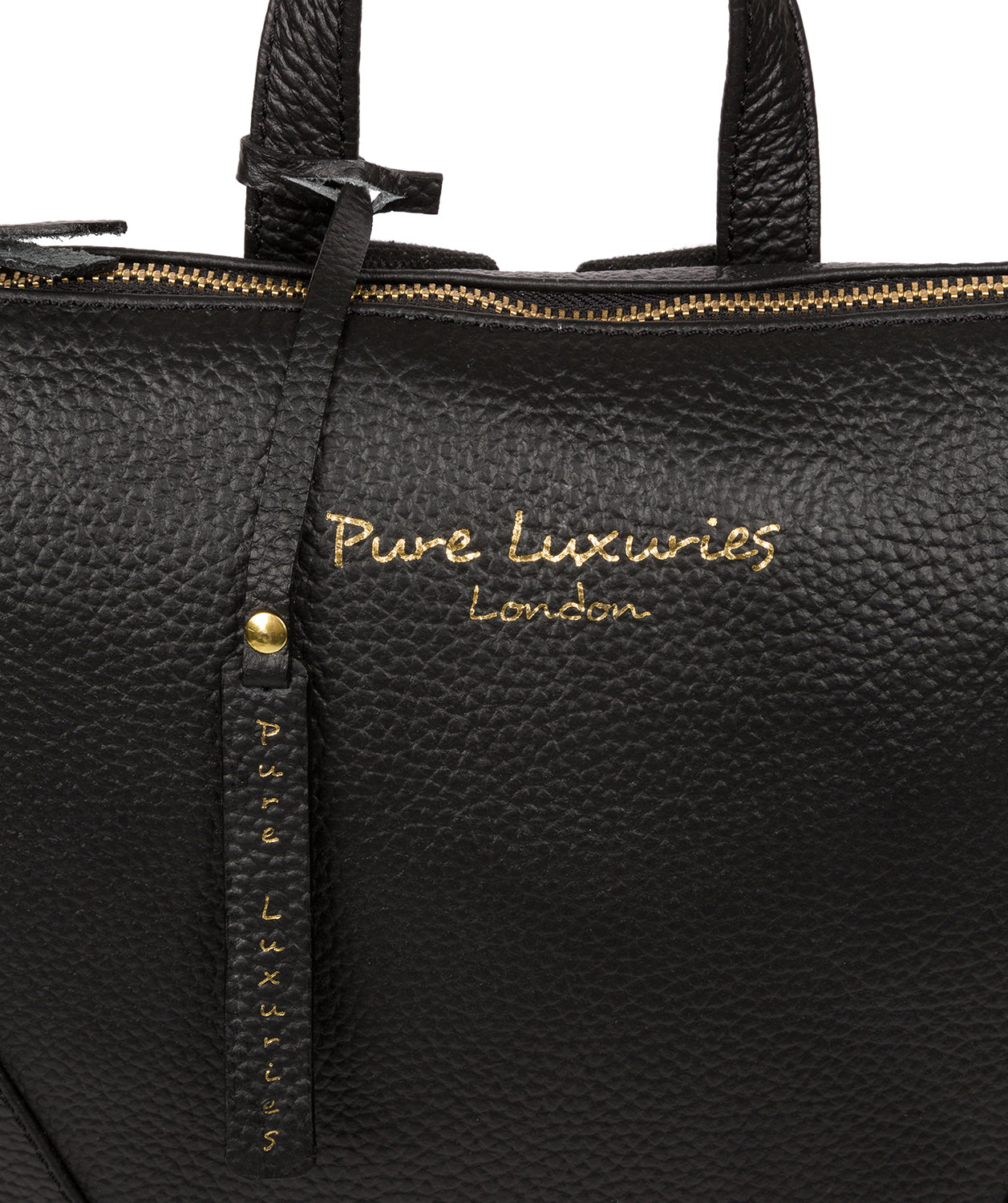 'Arti' Black Leather Backpack image 6