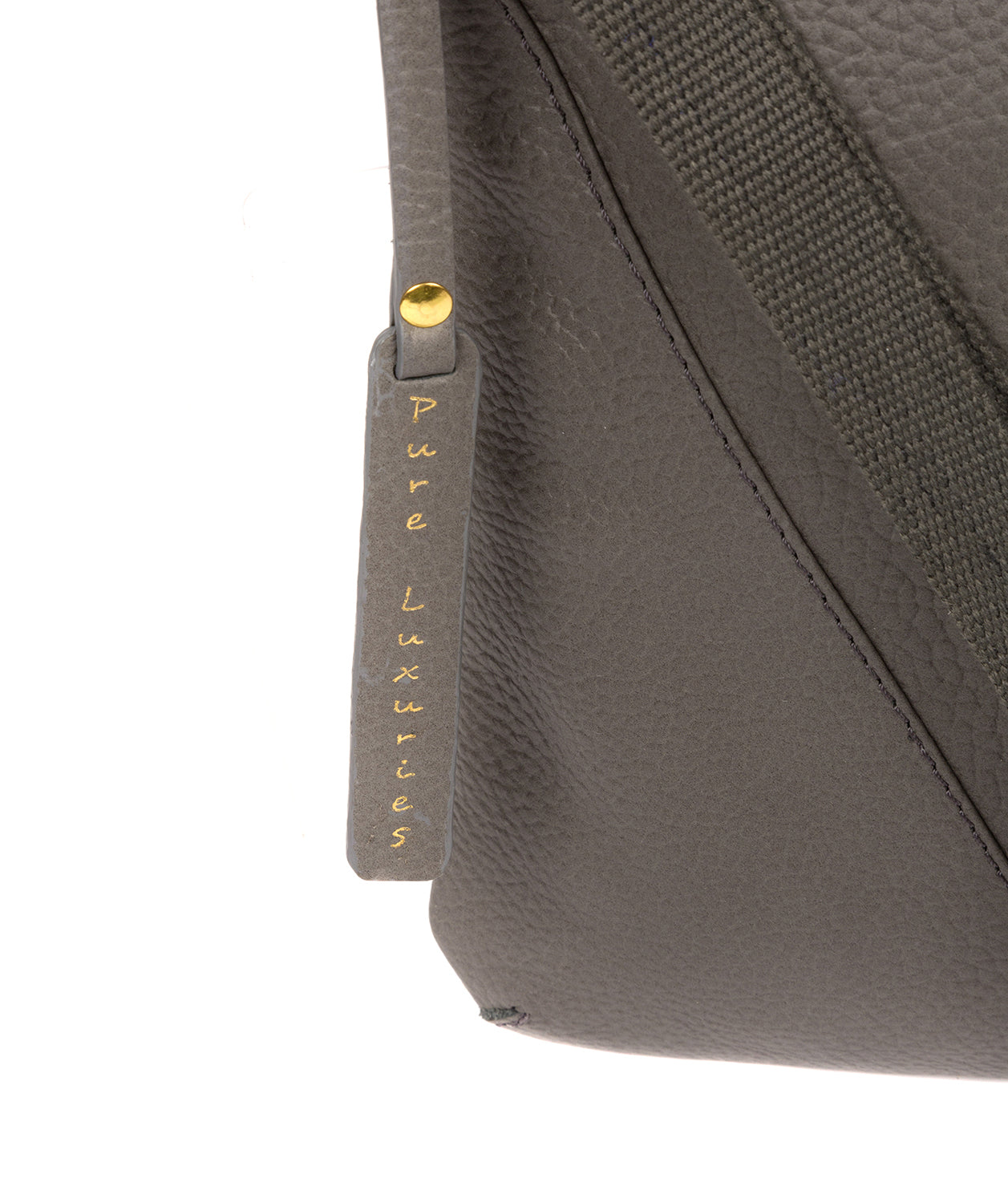 'Lupita' Grey Leather Cross Body Bag Pure Luxuries London