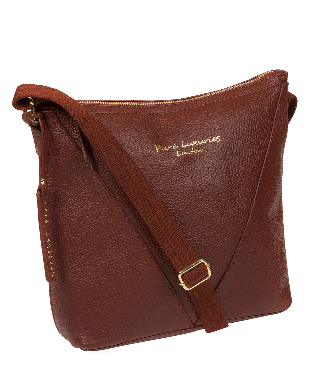 'Rena' Cognac Leather Cross Body Bag image 5
