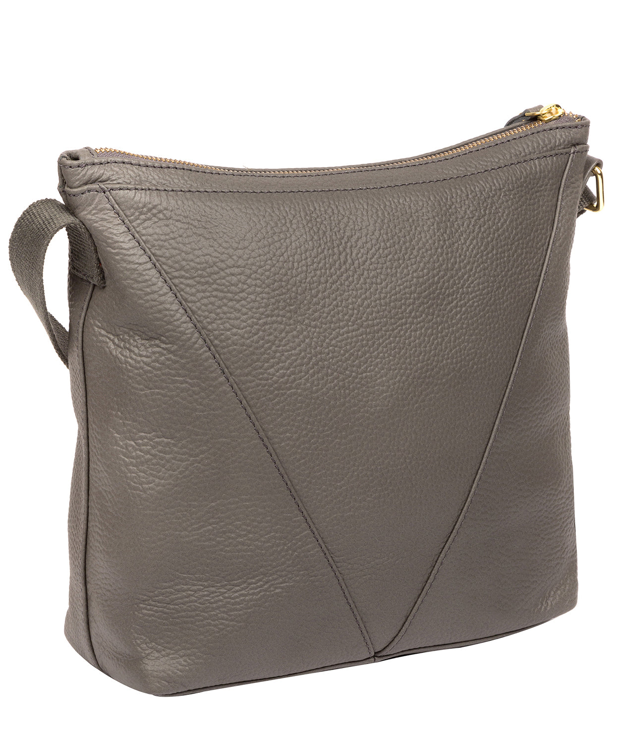 'Rena' Grey Leather Cross Body Bag image 3