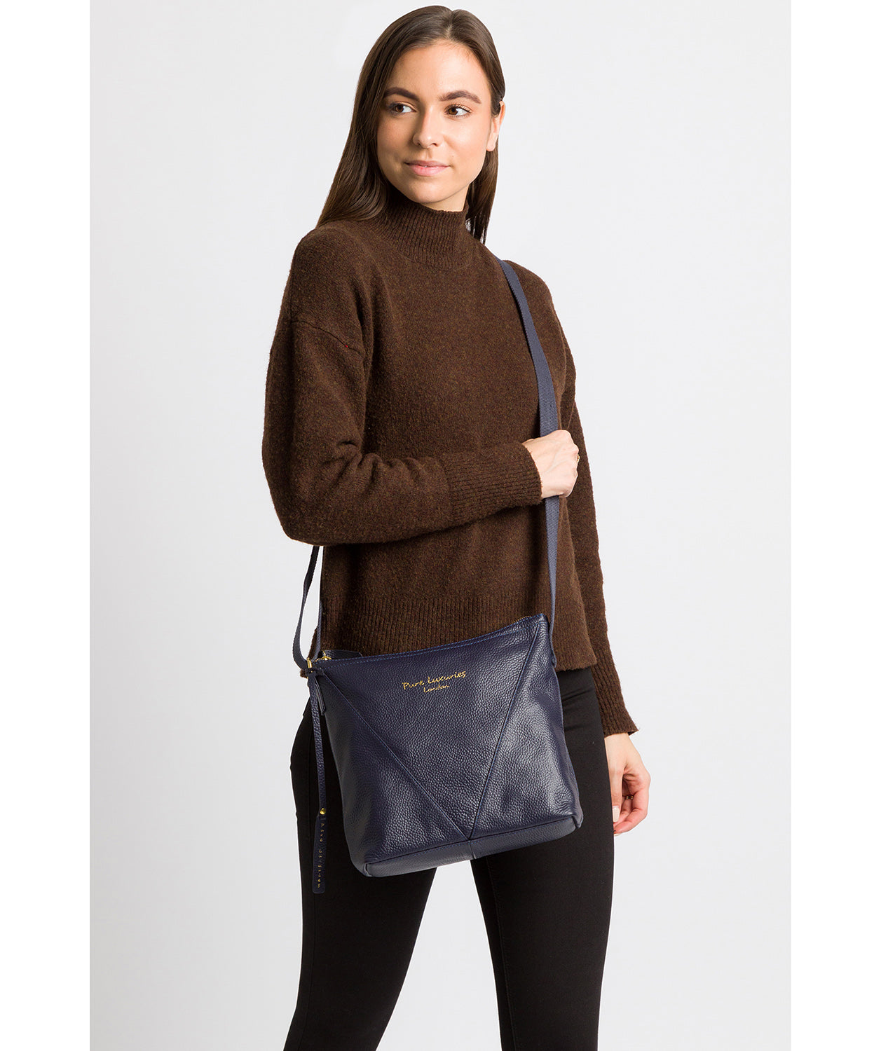 'Rena' Ink Leather Cross Body Bag image 2