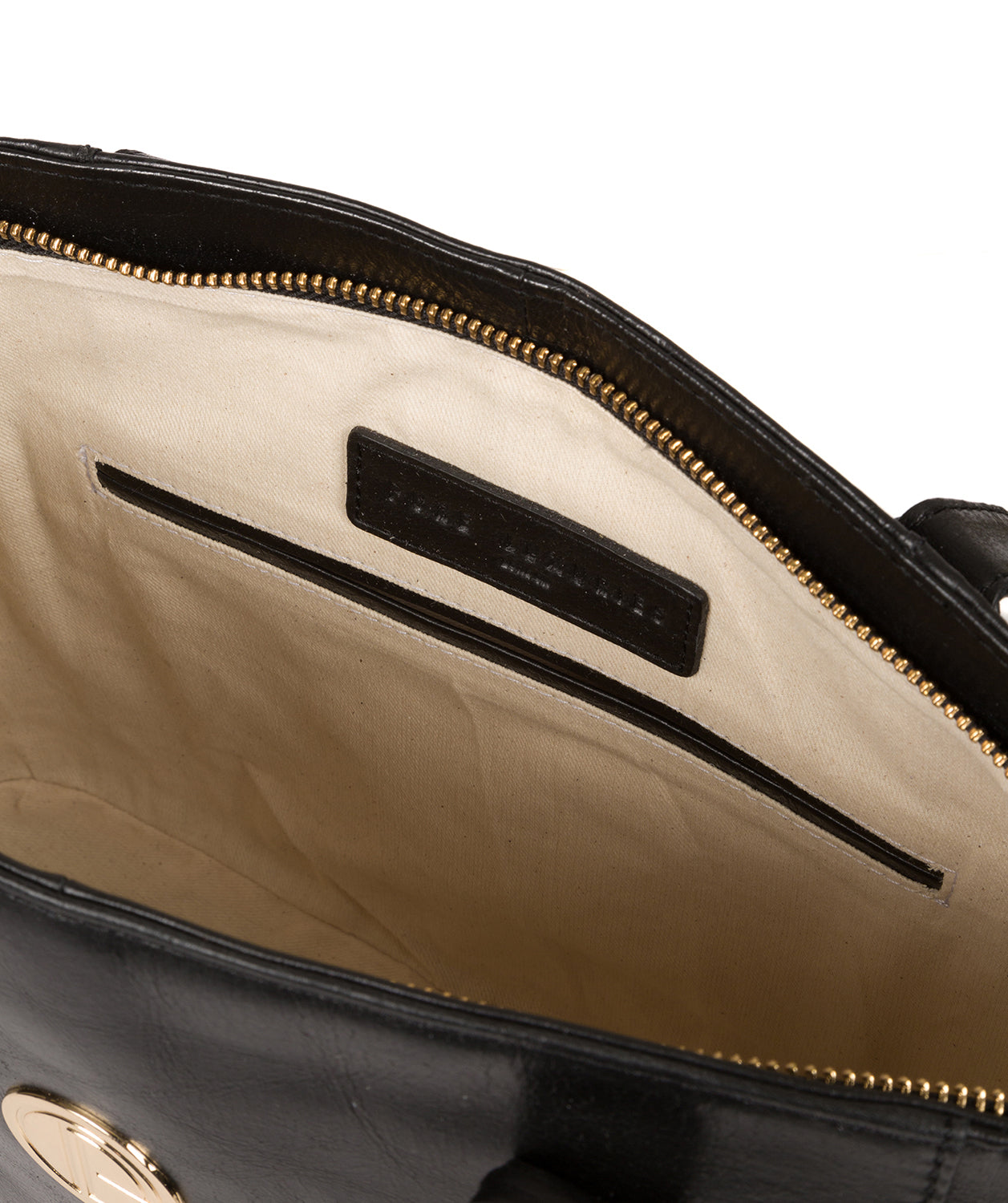 'Calista' Jet Black Leather Tote Bag image 4