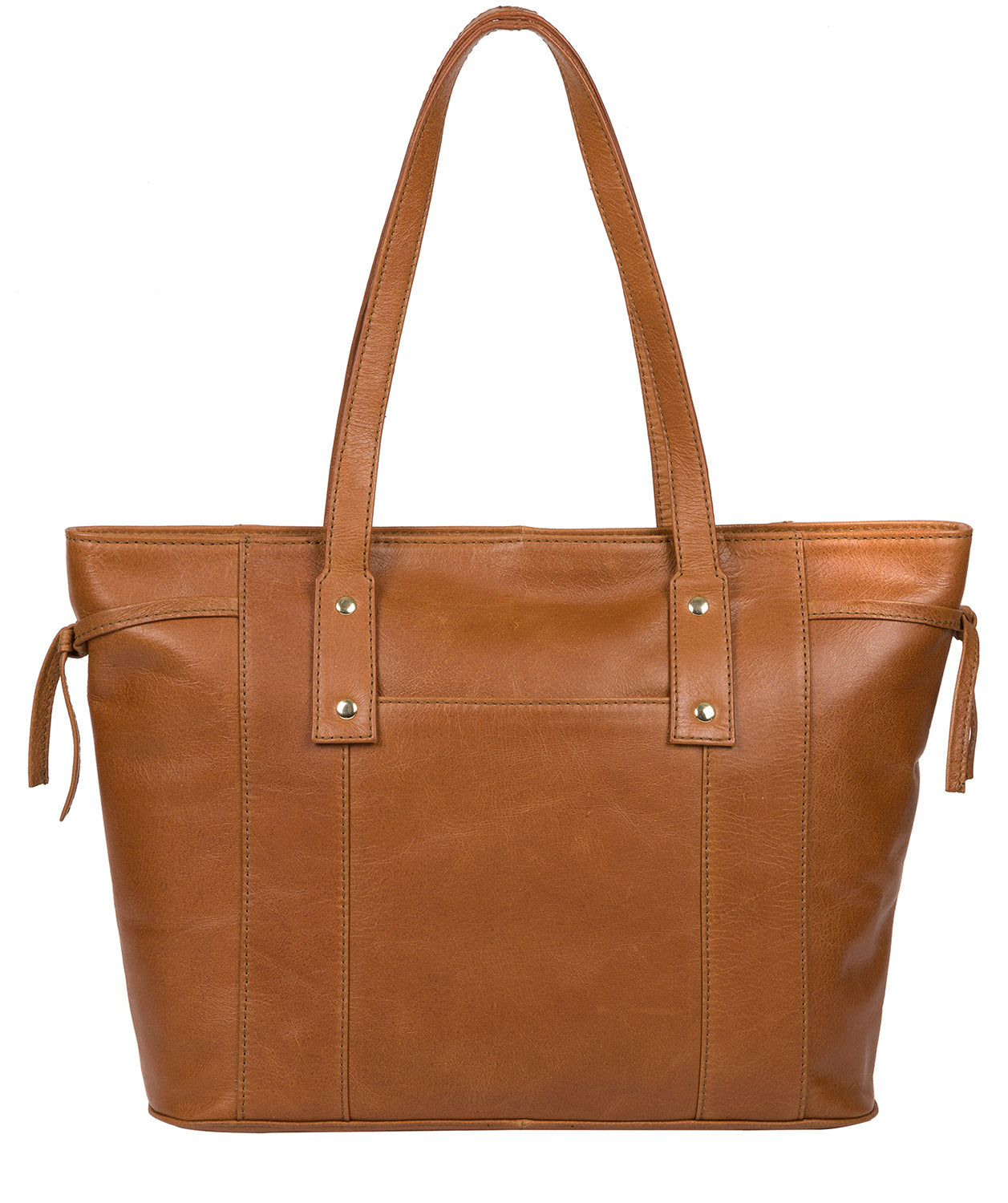 'Calista' Saddle Tan Leather Tote Bag image 3