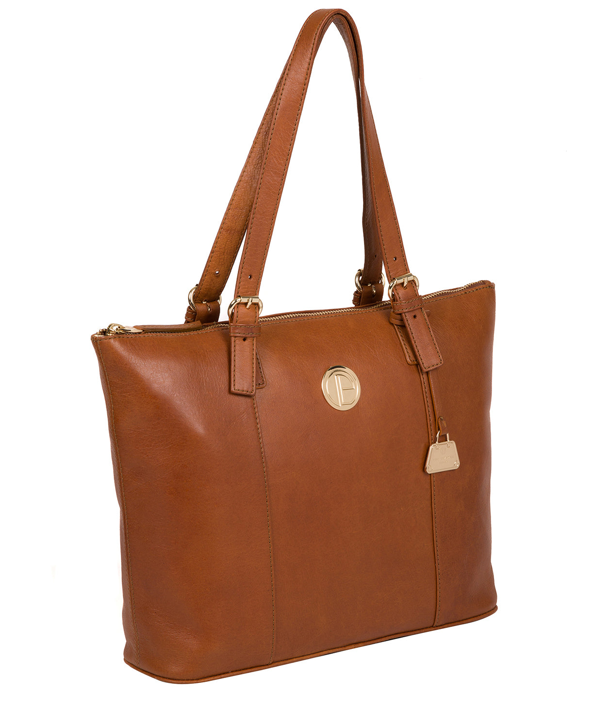 'Aster' Hazelnut Leather Tote Bag image 5