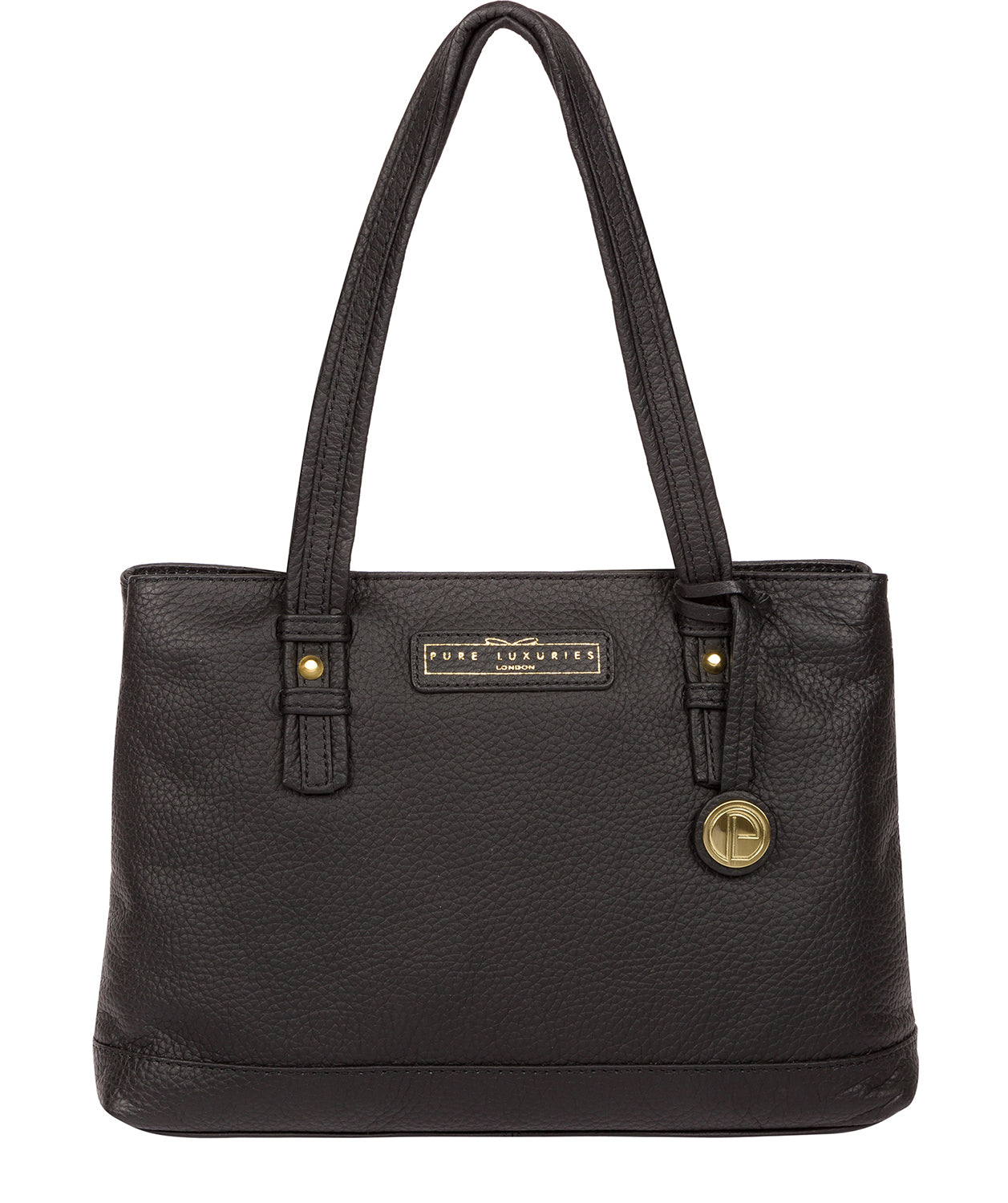 'Linton' Black & Gold Leather Handbag image 1