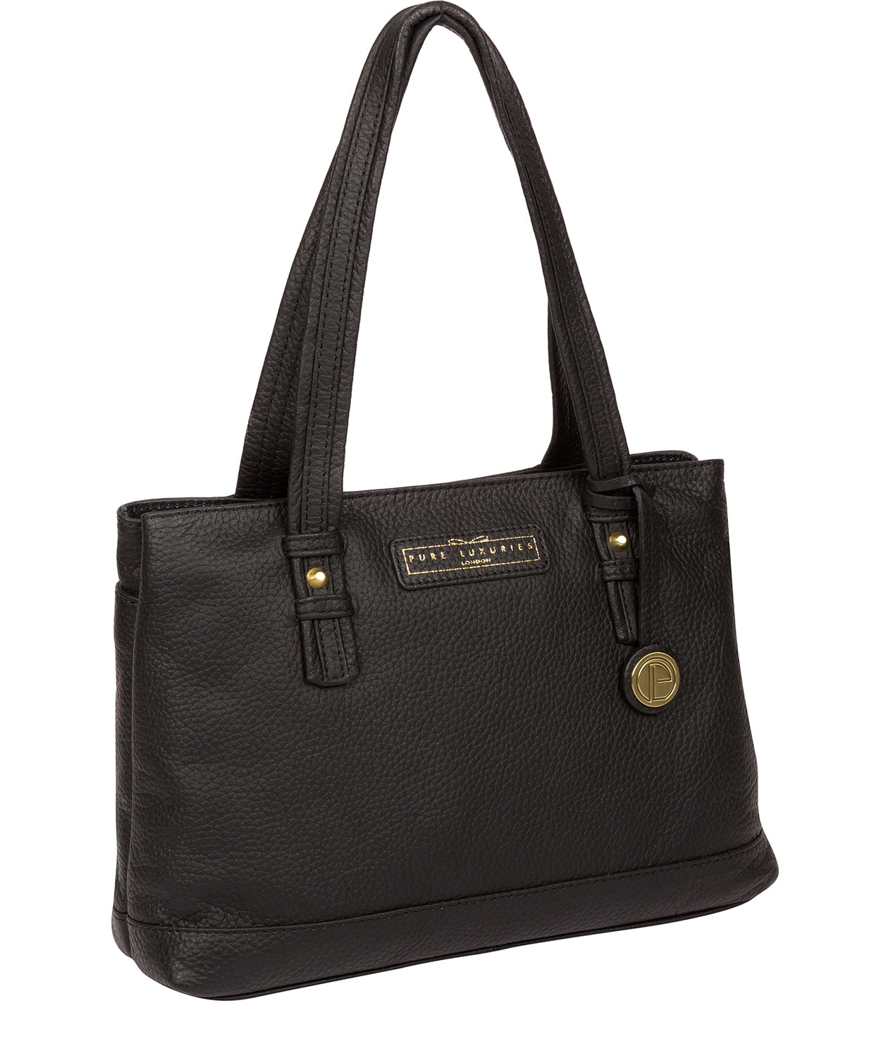 'Linton' Black & Gold Leather Handbag image 5