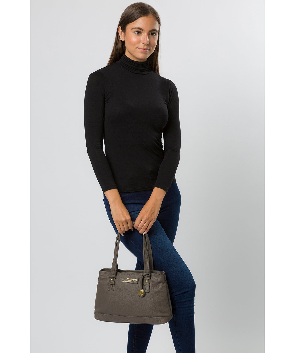 'Linton' Grey Leather Handbag image 2