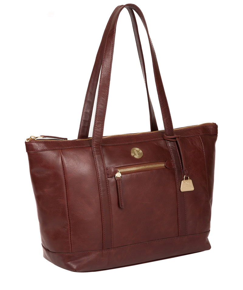 'Willow' Chestnut Leather Tote Bag image 5