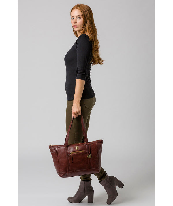 'Willow' Chestnut Leather Tote Bag image 2