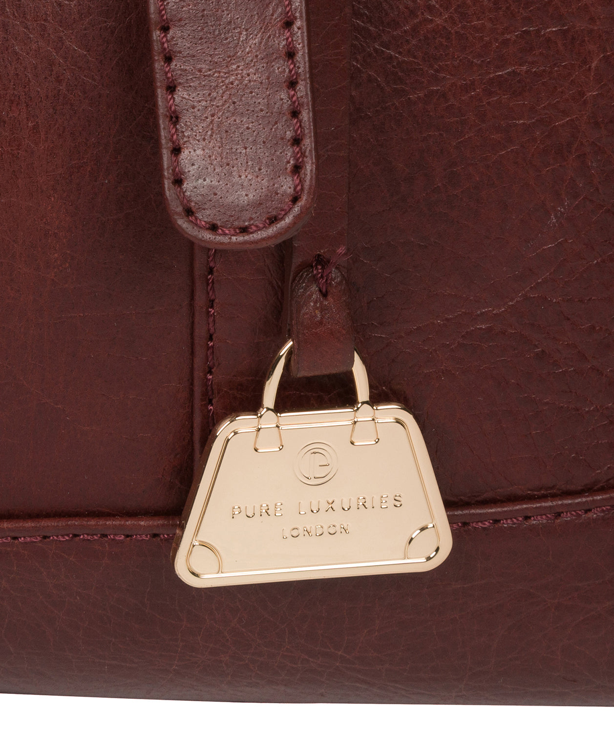 'Iris' Chestnut Leather Handbag image 6