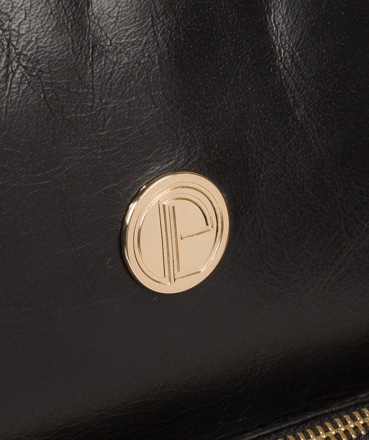 'Cora' Jet Black Leather Backpack image 6