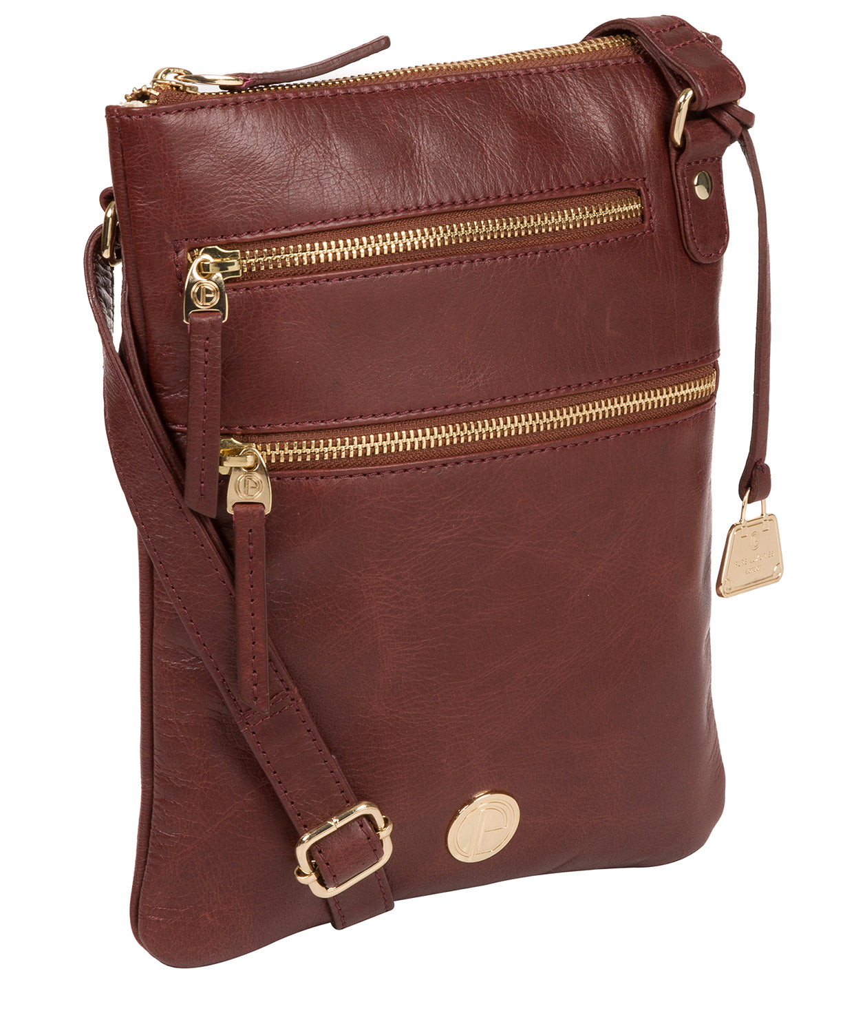 'Gardenia' Chestnut Leather Cross Body Bag image 5