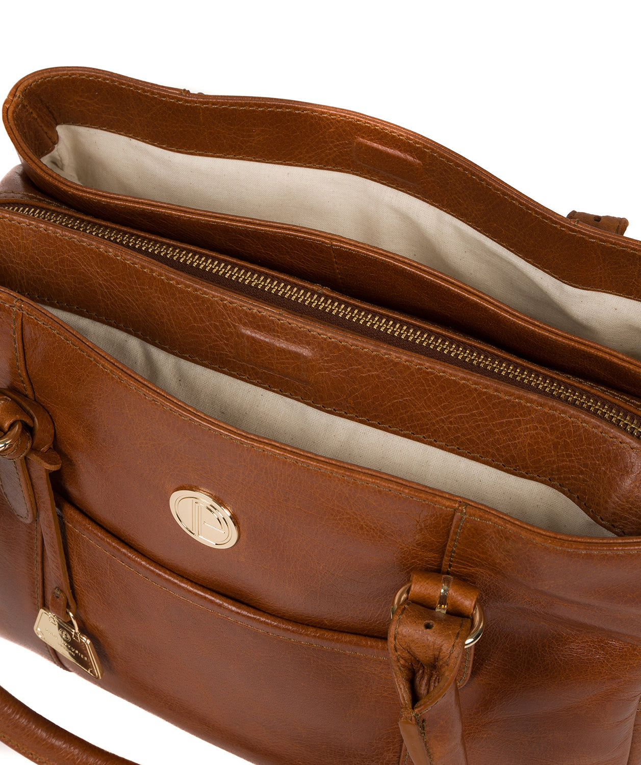 'Fleur' Hazelnut Leather Handbag Pure Luxuries London