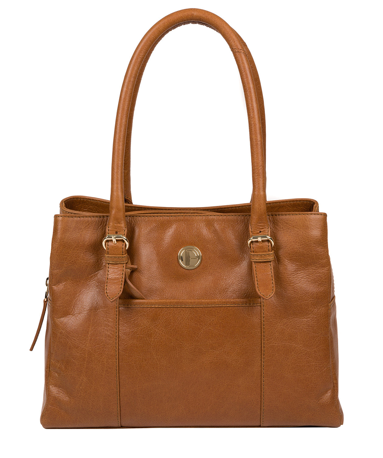 'Fleur' Saddle Tan Leather Handbag image 1