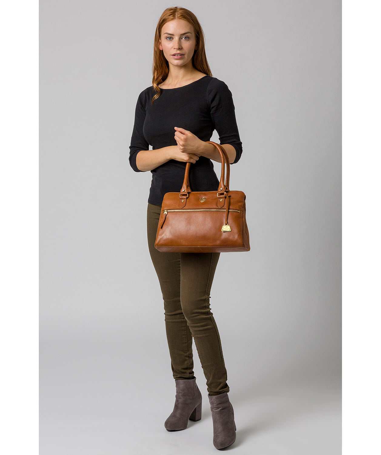 'Poppy' Hazelnut Leather Handbag image 7