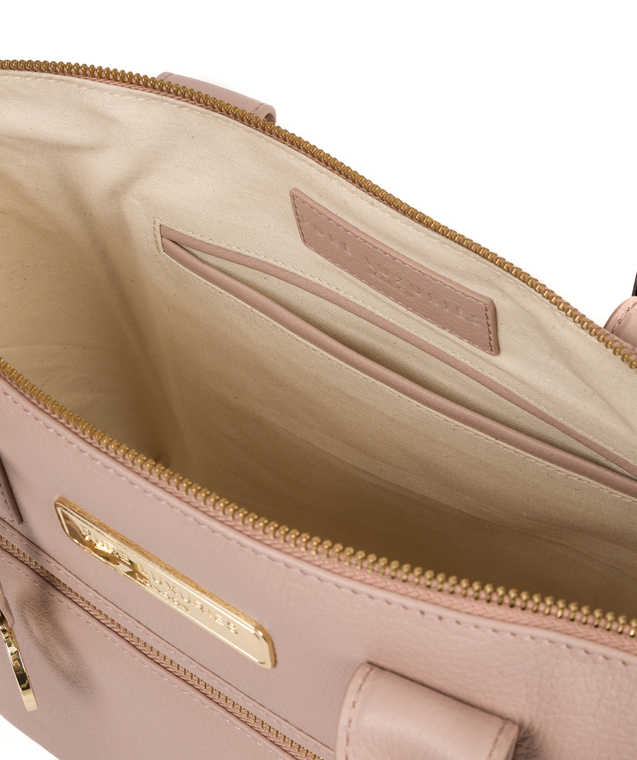 'Faye' Blush Pink Leather Tote Bag Pure Luxuries London