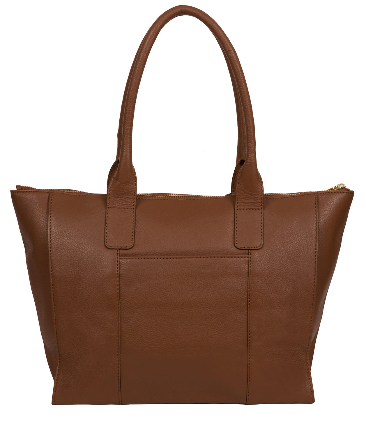 'Faye' Tan Leather Tote Bag