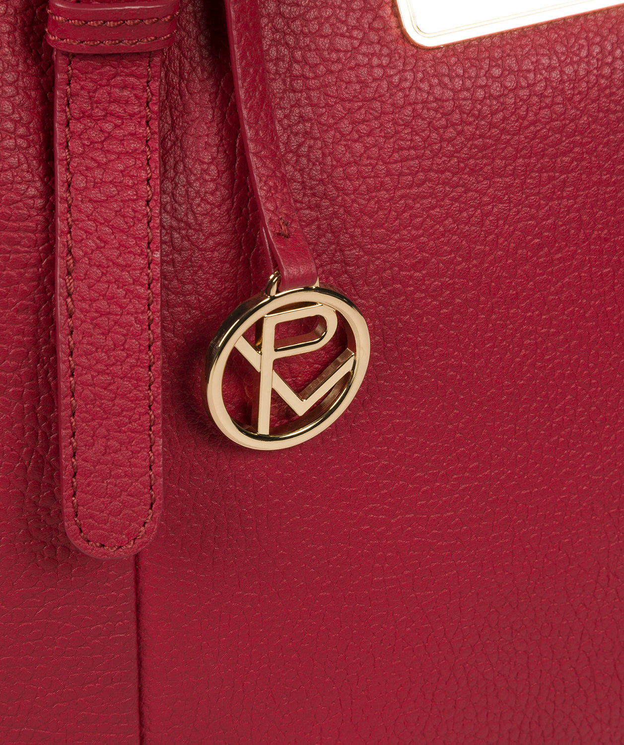 'Emily' Berry Red Leather Tote Bag image 6